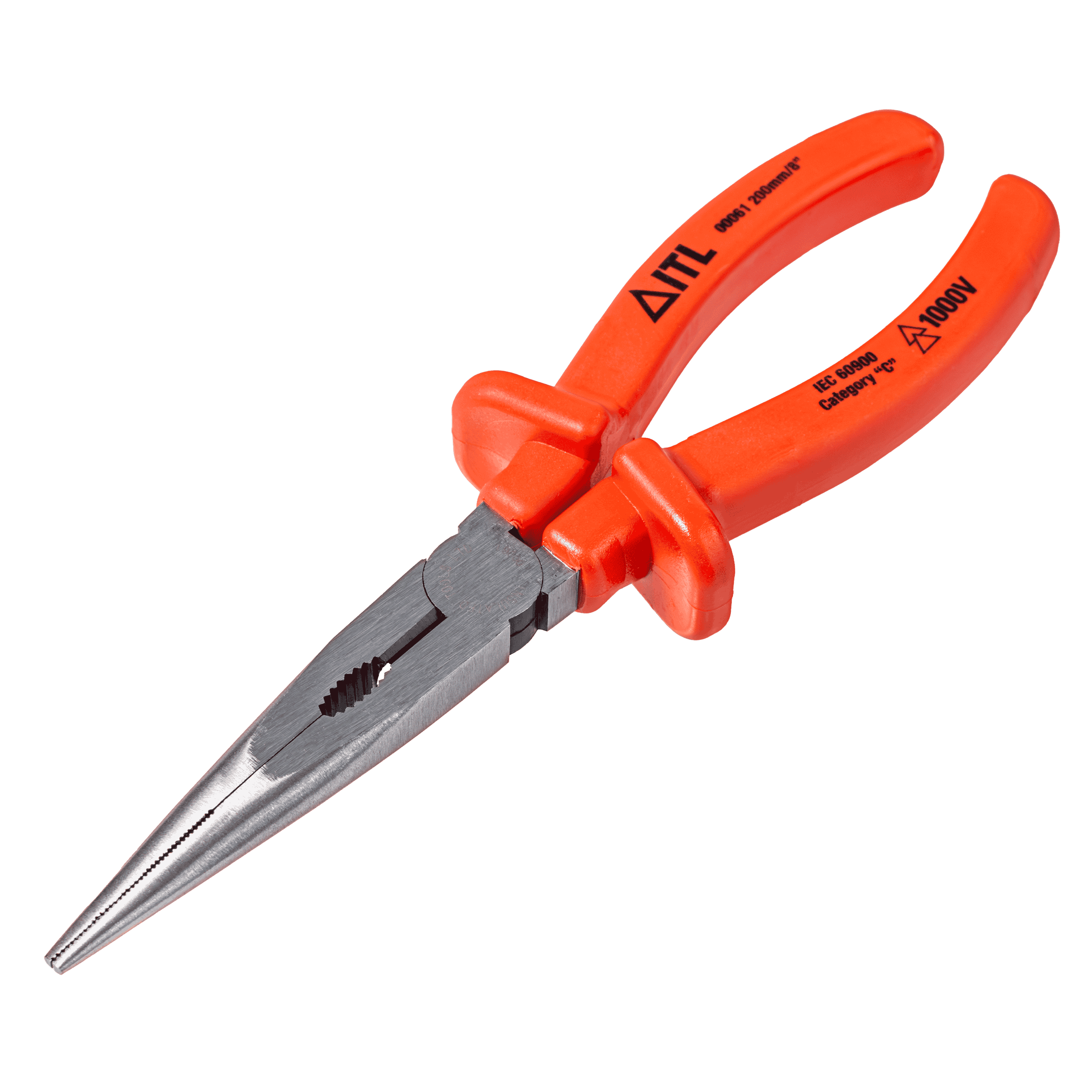 1,000v Insulated 8"/200mm Snipe Nose Pliers