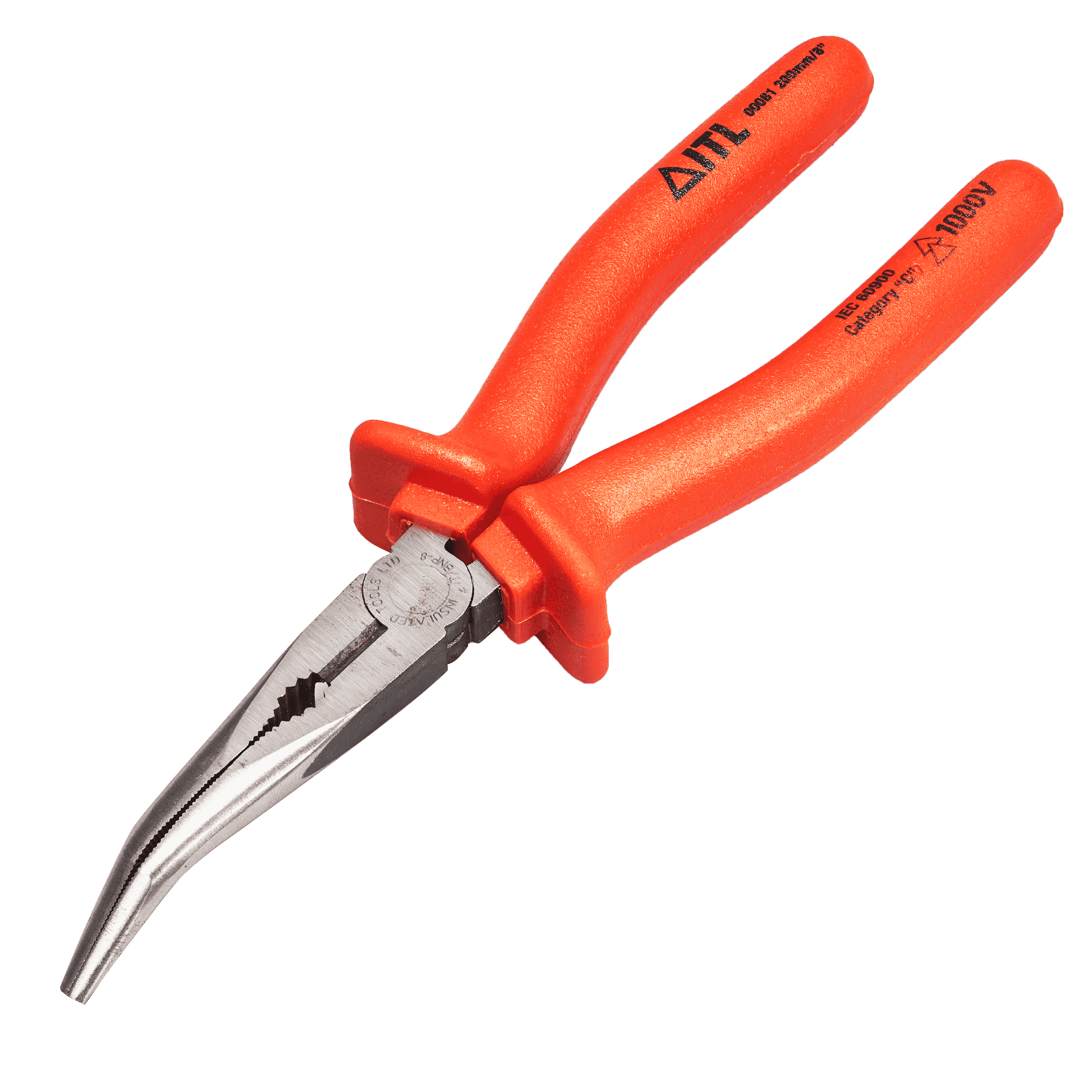 1,000v Insulated 6"/150mm Bent Nose Pliers