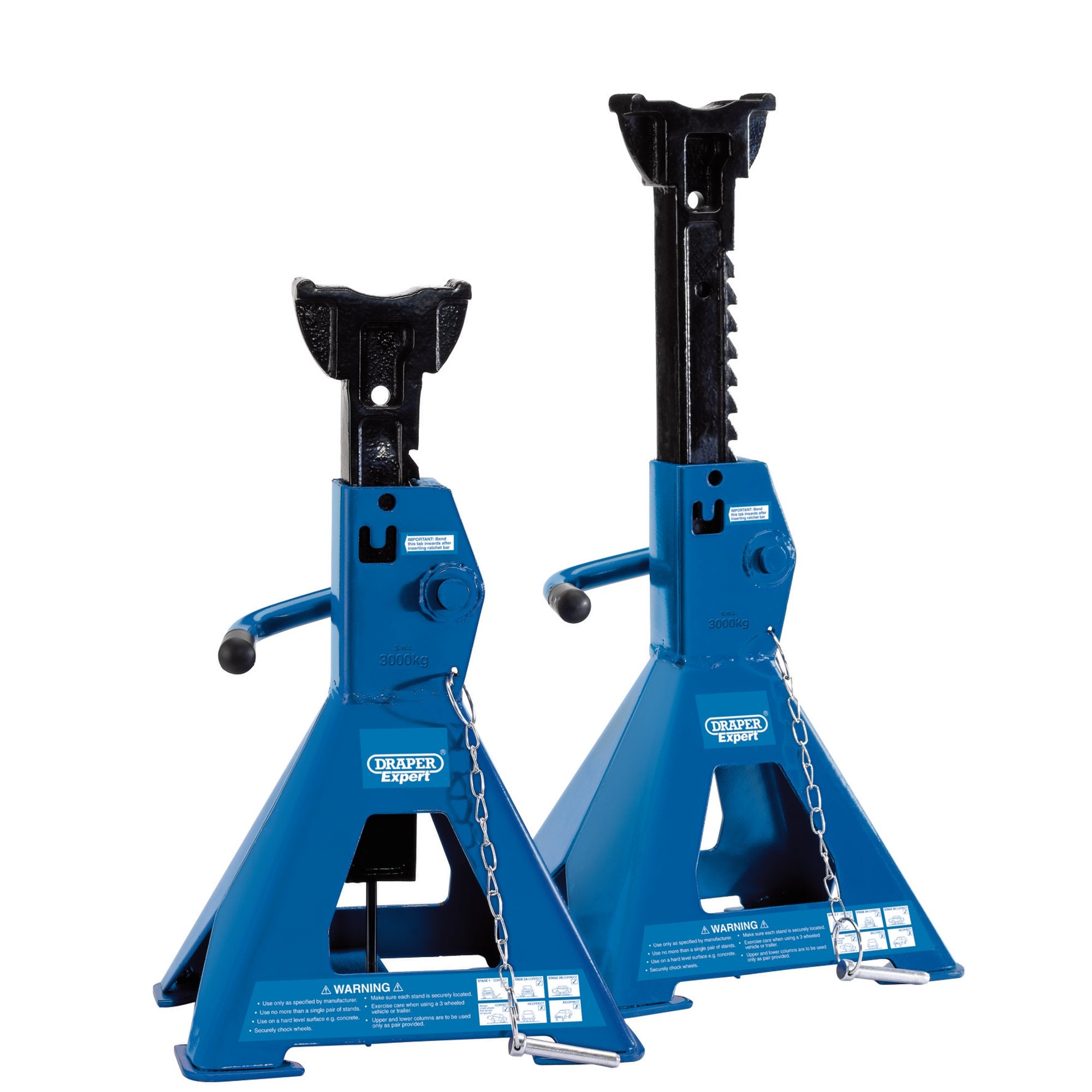 Draper-Expert-Pair-of-Pneumatic-Rise-Ratcheting-Axle-Stands,-3-Tonne