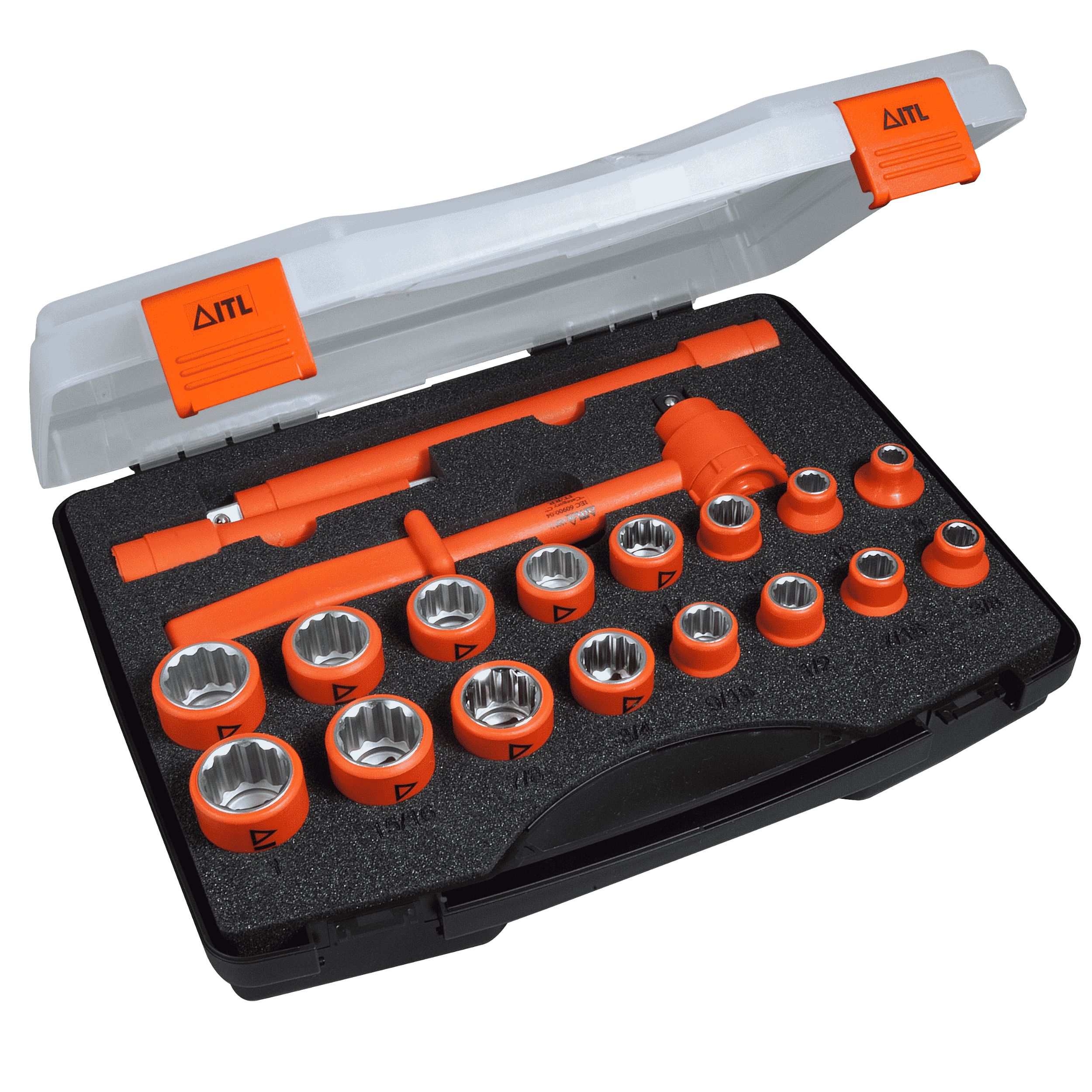 1,000v Insulated 1/2" Drive 19 Piece Socket Set