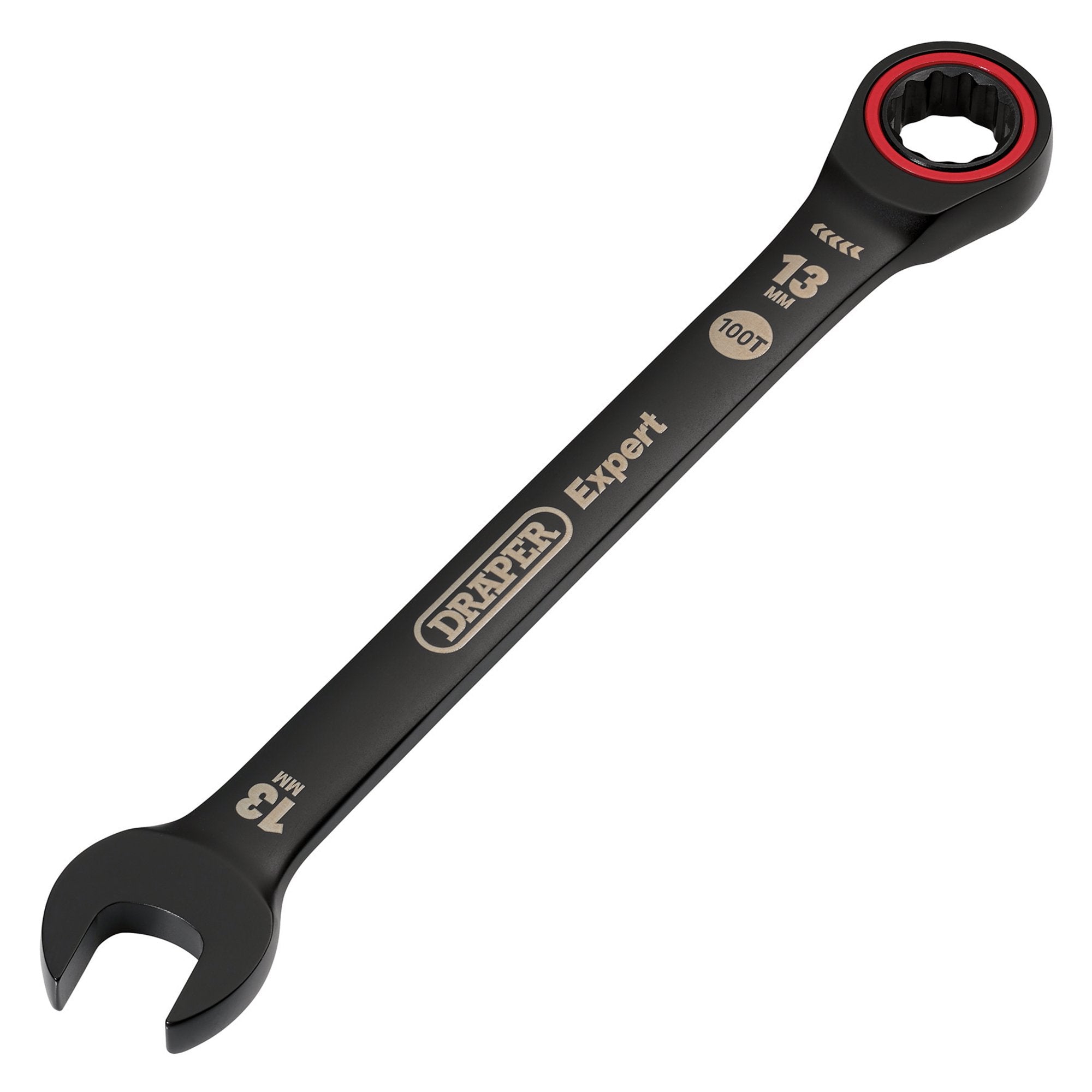Draper-Expert-HI-TORQ®-Metric-Ratchet-Combination-Spanner,-13mm,-Black