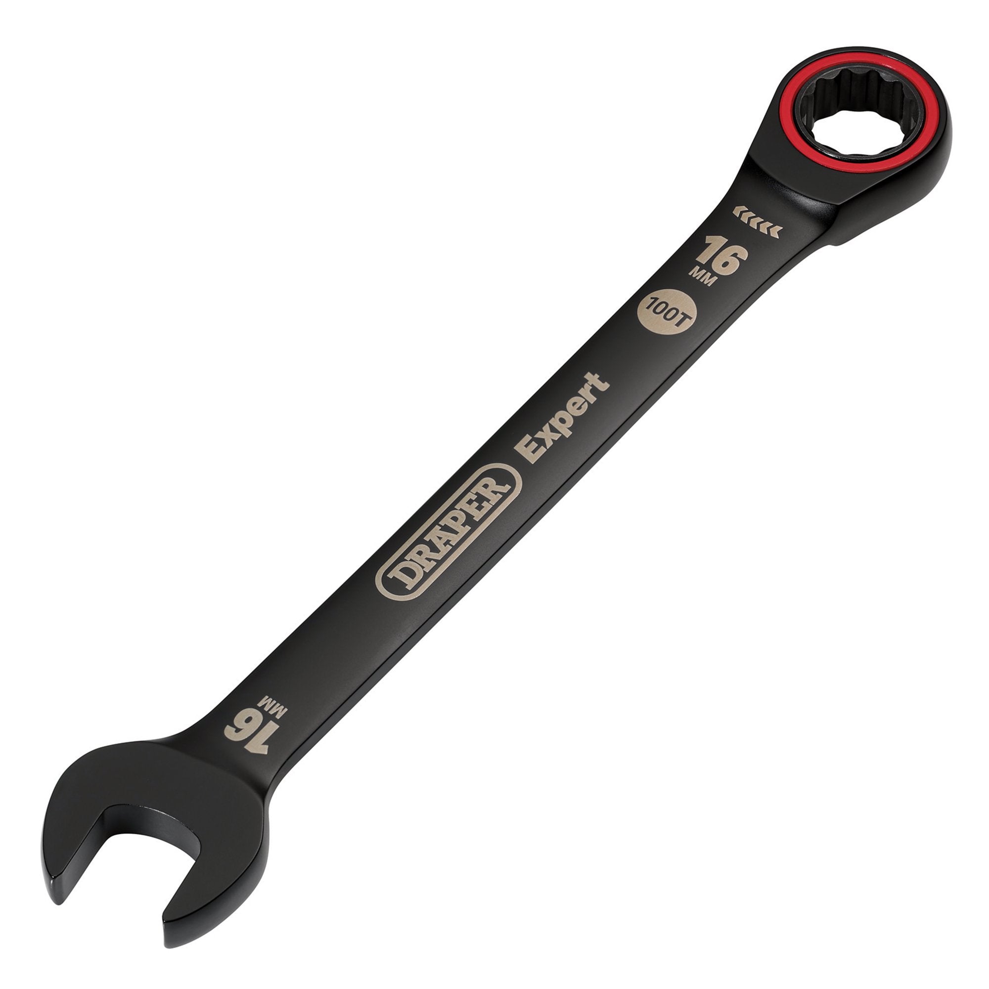 Draper-Expert-HI-TORQ®-Metric-Ratchet-Combination-Spanner,-16mm,-Black