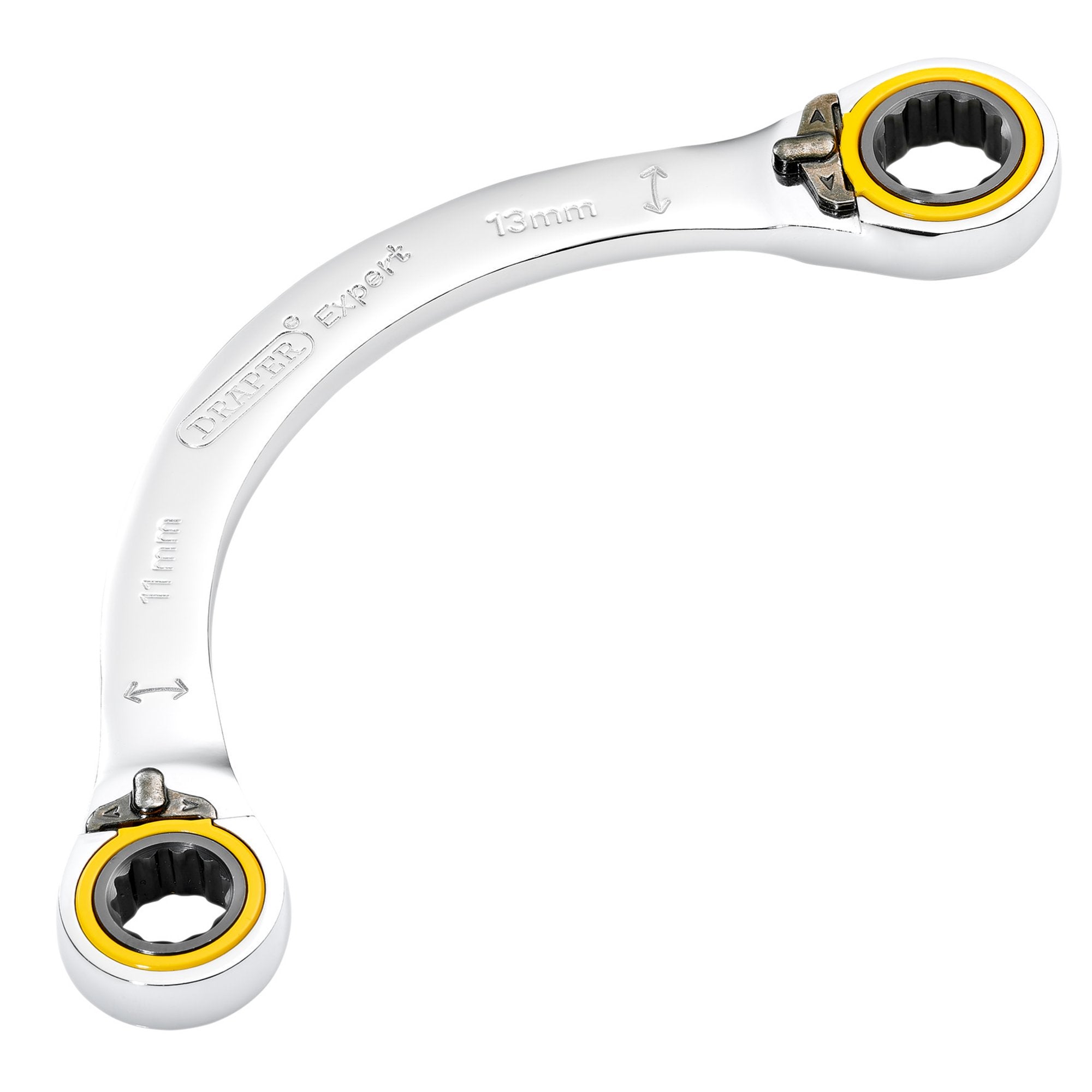 Draper-Expert-HI-TORQ®-Double-Ring-Ratchet-Half-Moon-Spanner,-11-x-13mm