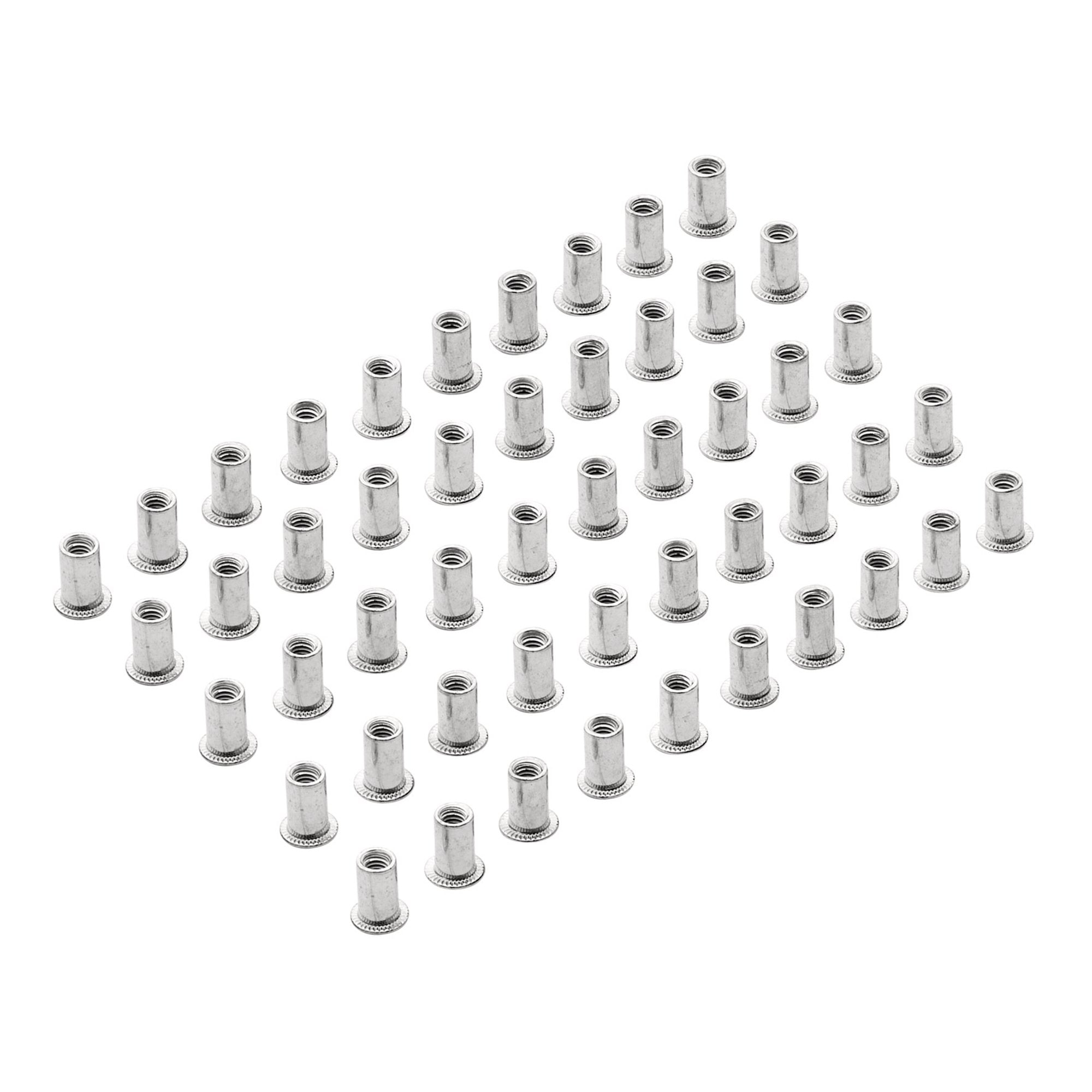 Zinc-Plated-Threaded-Insert-Rivet-Nuts,-M4-x-0.7mm-(Pack-of-50)