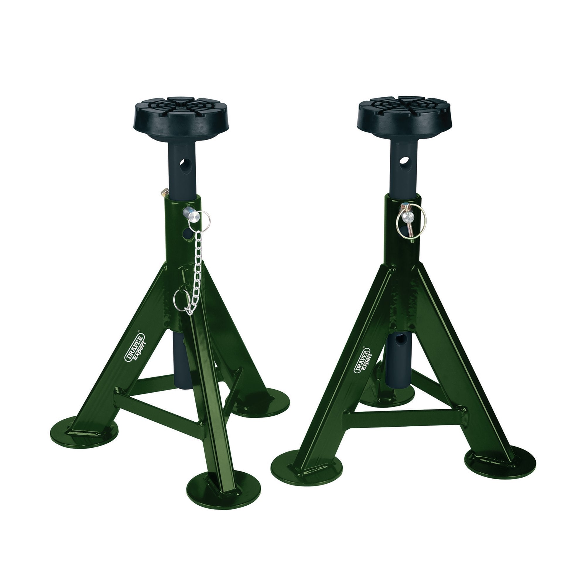 Draper-Expert-Axle-Stands,-3-Tonne,-Green-(Pair)