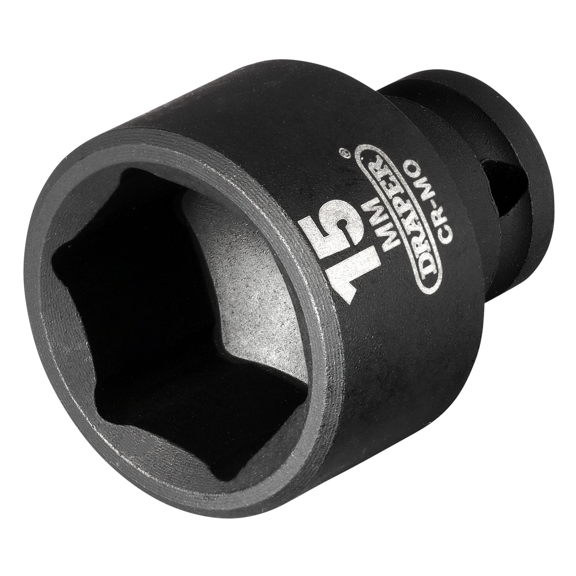 Draper-Expert-HI-TORQ®-6-Point-Impact-Socket,-1/4"-Sq.-Dr.,-15mm
