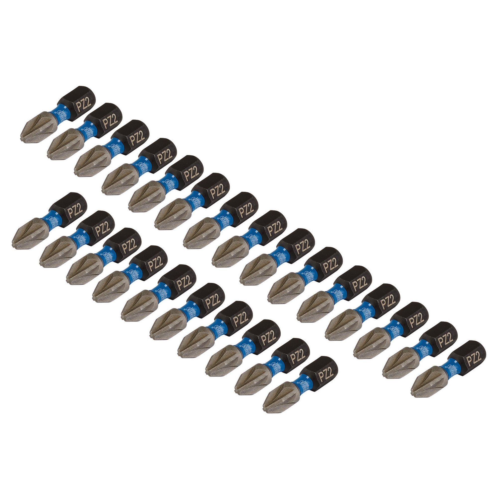 Draper-Expert-PZ-Type-Impact-Screwdriver-Bits,-No.2-x-25mm,-1/4"-Hex-(Pack-of-25)