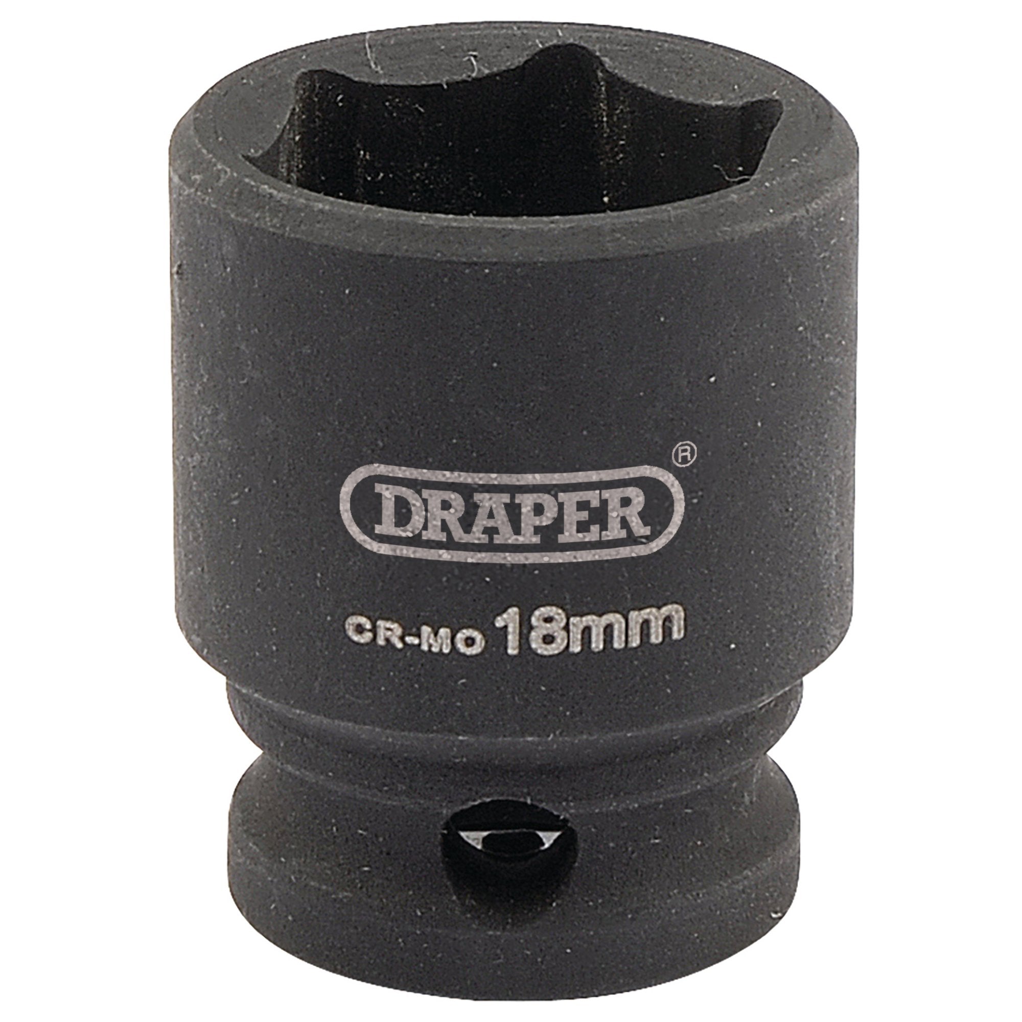 Draper-Expert-HI-TORQ®-6-Point-Impact-Socket,-3/8"-Sq.-Dr.,-18mm