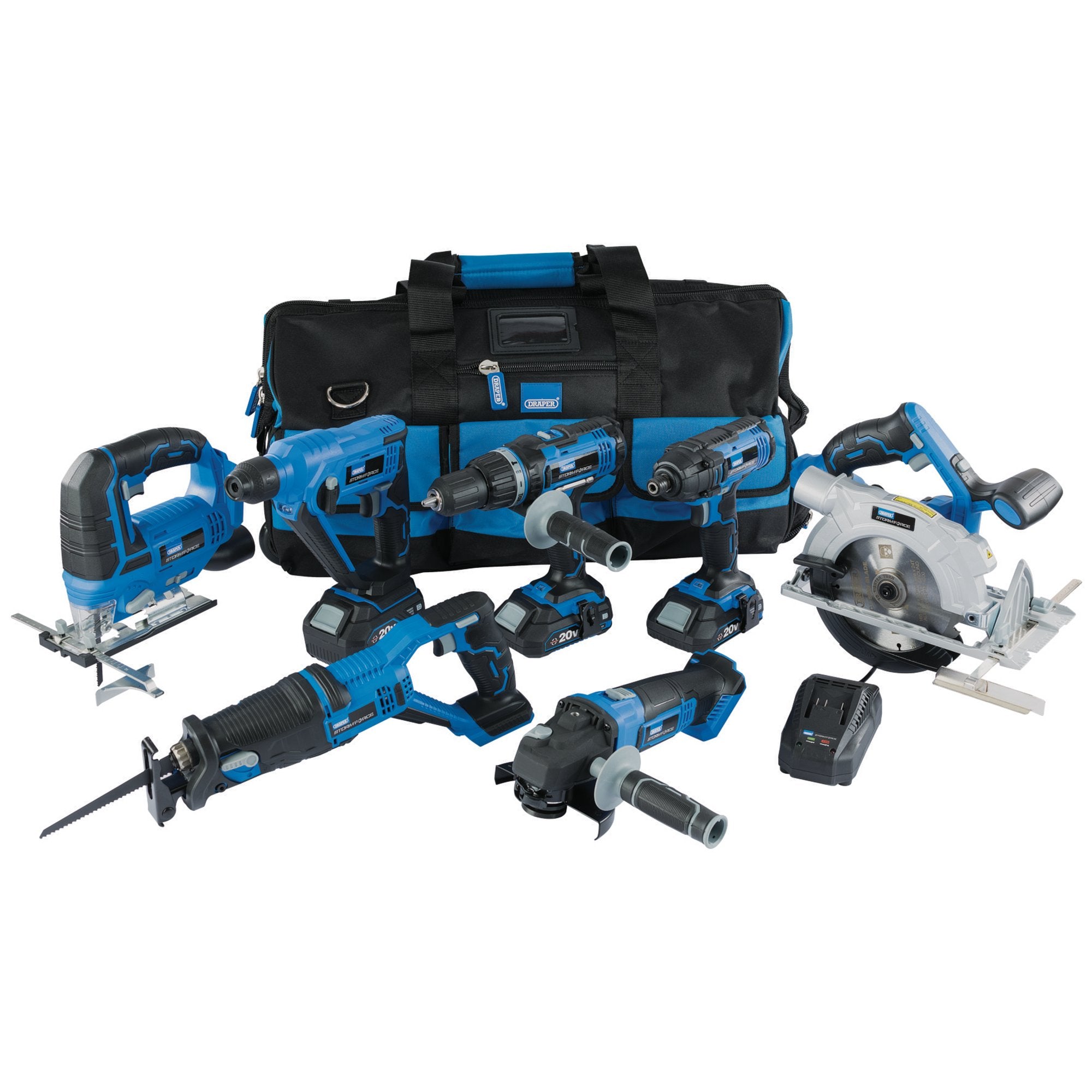 Draper-Storm-Force®-20V-7-Machine-Cordless-Kit-(12-Piece)