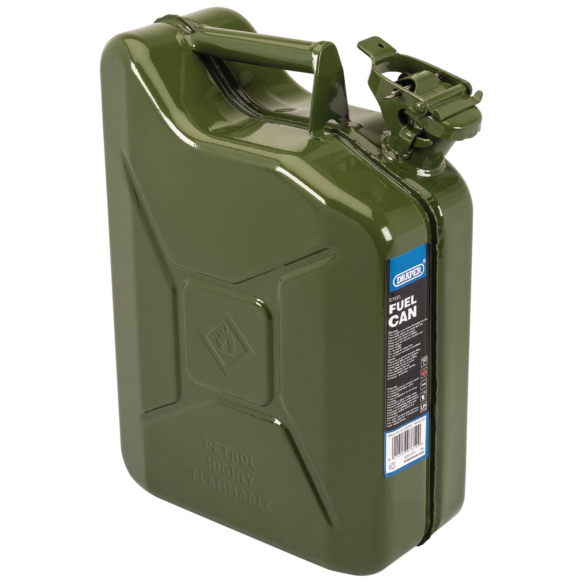 Steel-Fuel-Can,-10L,-Green