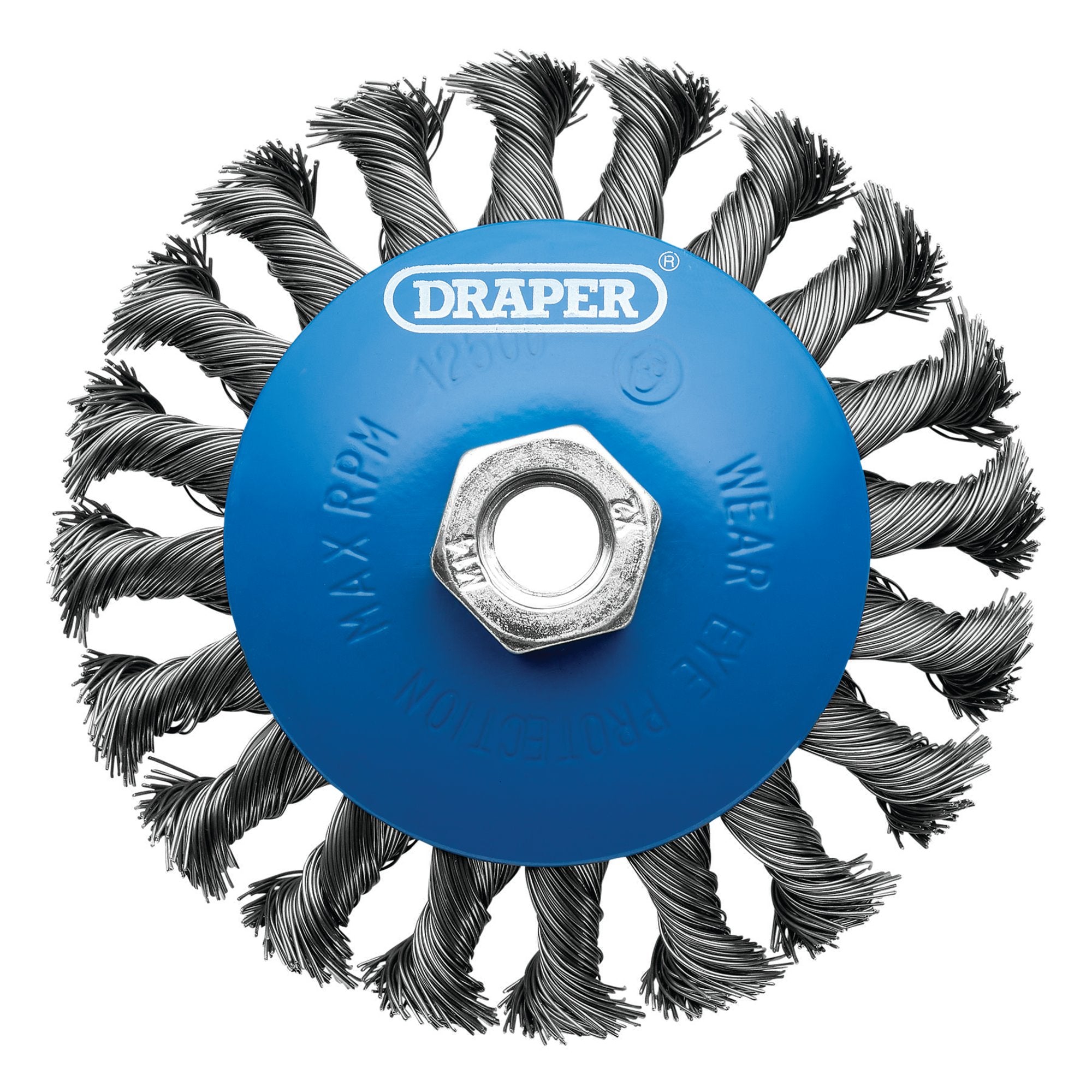 Steel-Bevelled-Twist-Knot-Wire-Wheel-Brush,-115mm,-M14