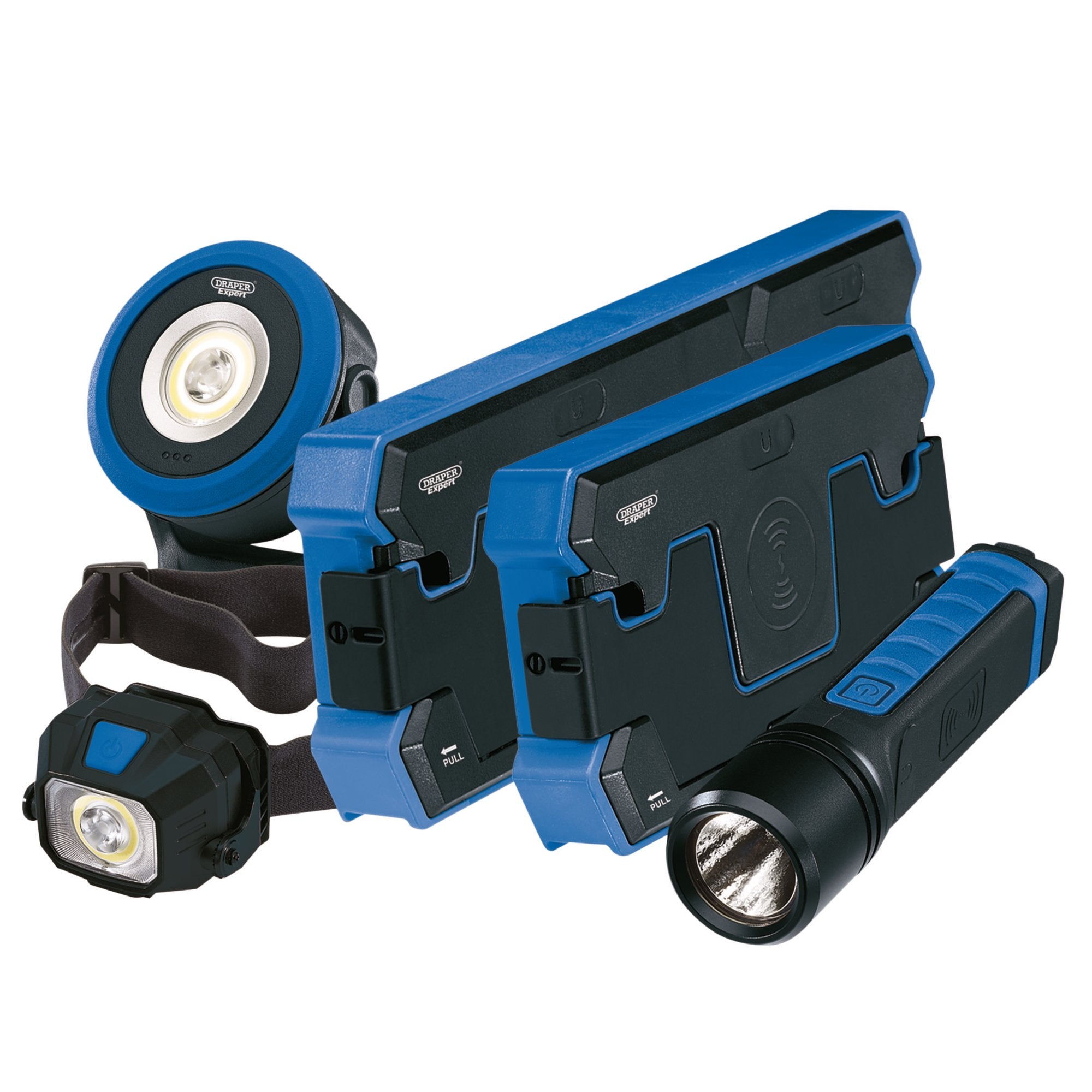 Draper-Expert-Wireless/USB-Rechargeable-Lights-Kit-with-Single-and-Dual-Charging-Pads