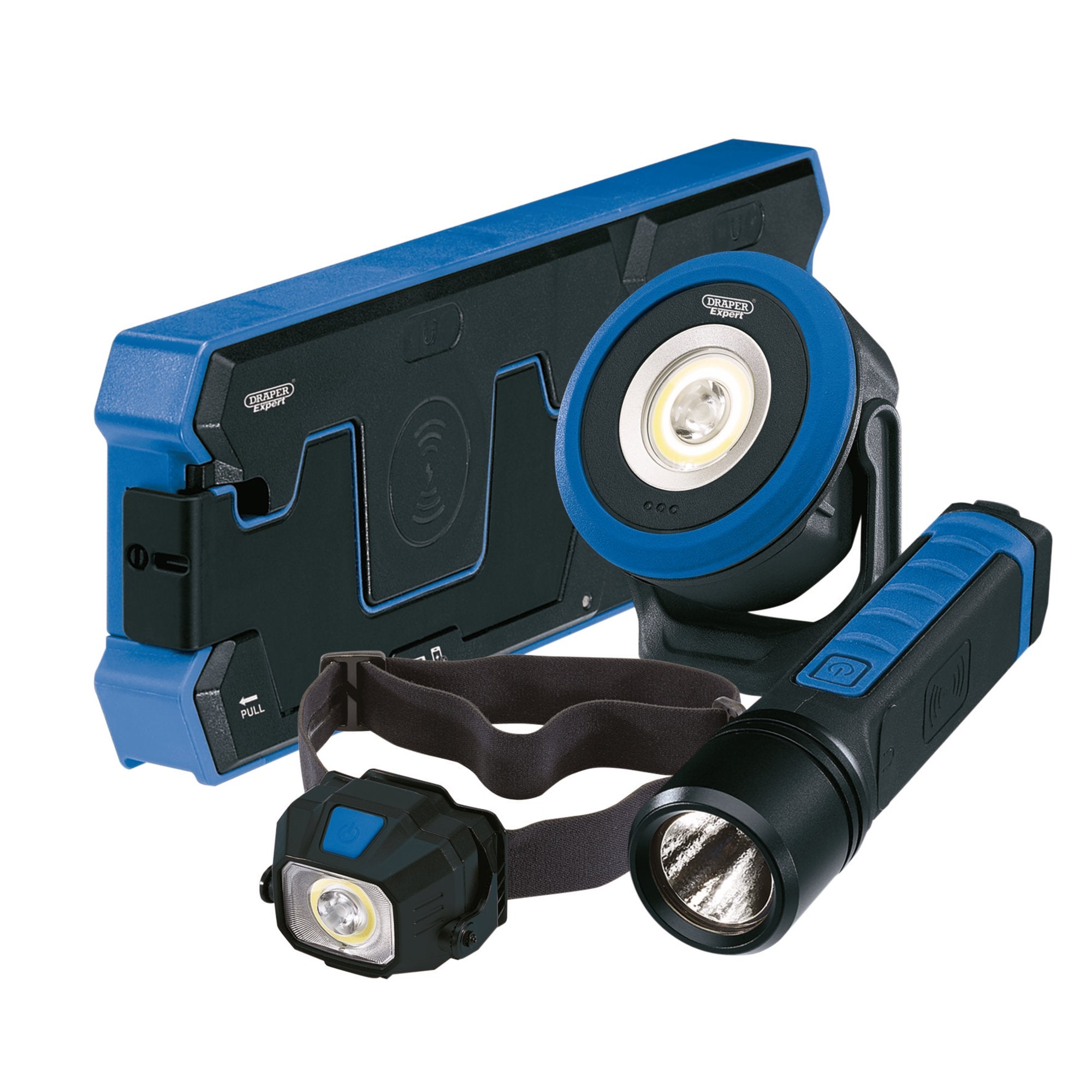Draper-Expert-Wireless/USB-Rechargeable-Lights-Kit-with-Dual-Charging-Pad