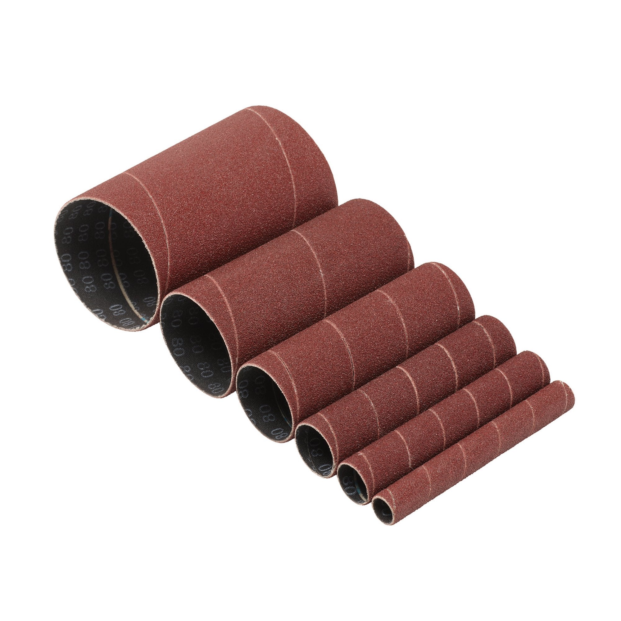 Assorted-Aluminium-Oxide-Sanding-Sleeves,-115mm,-80-Grit-(Pack-of-6)