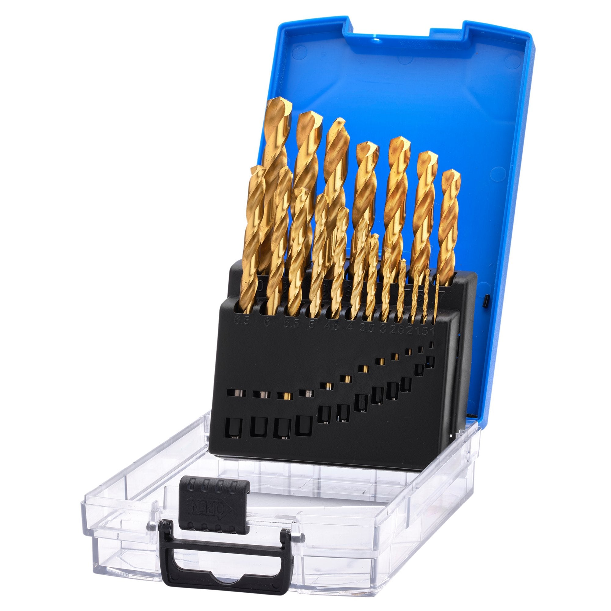 HSS-Titanium-Nitride-Coated-Drill-Bit-Set-(19-Piece)
