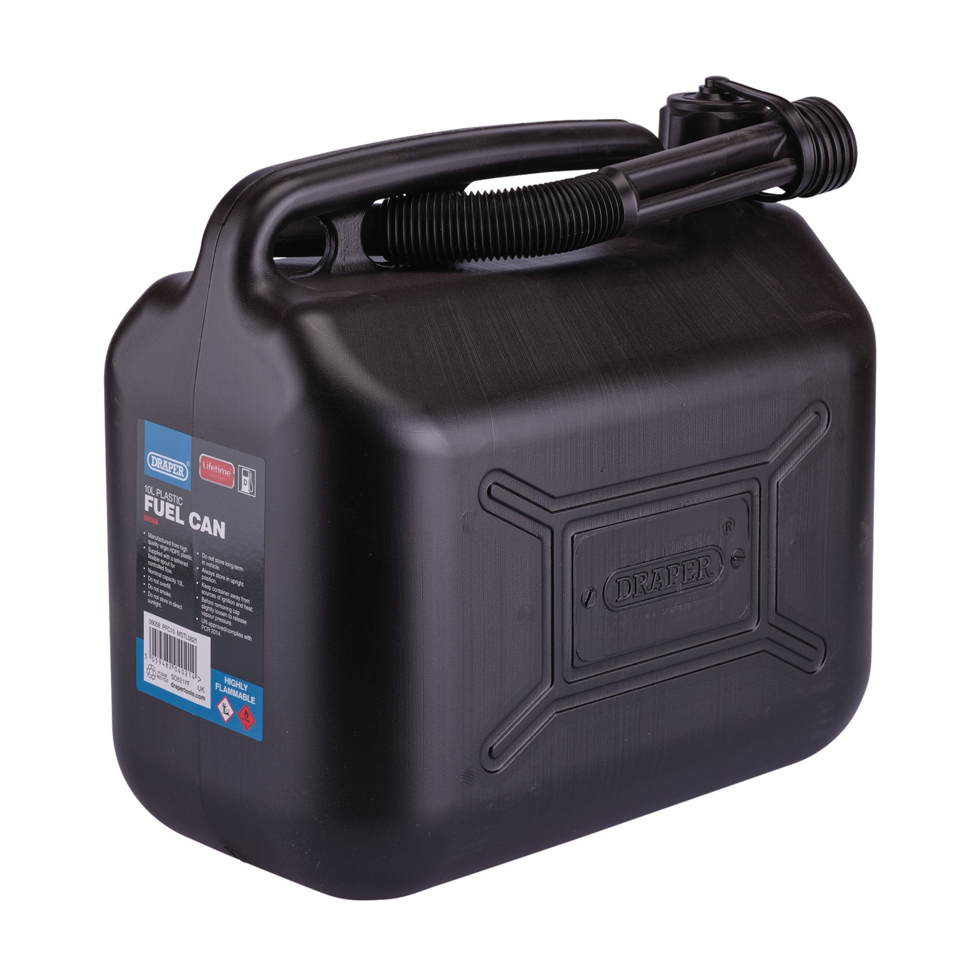 Plastic-Fuel-Can,-10L,-Black