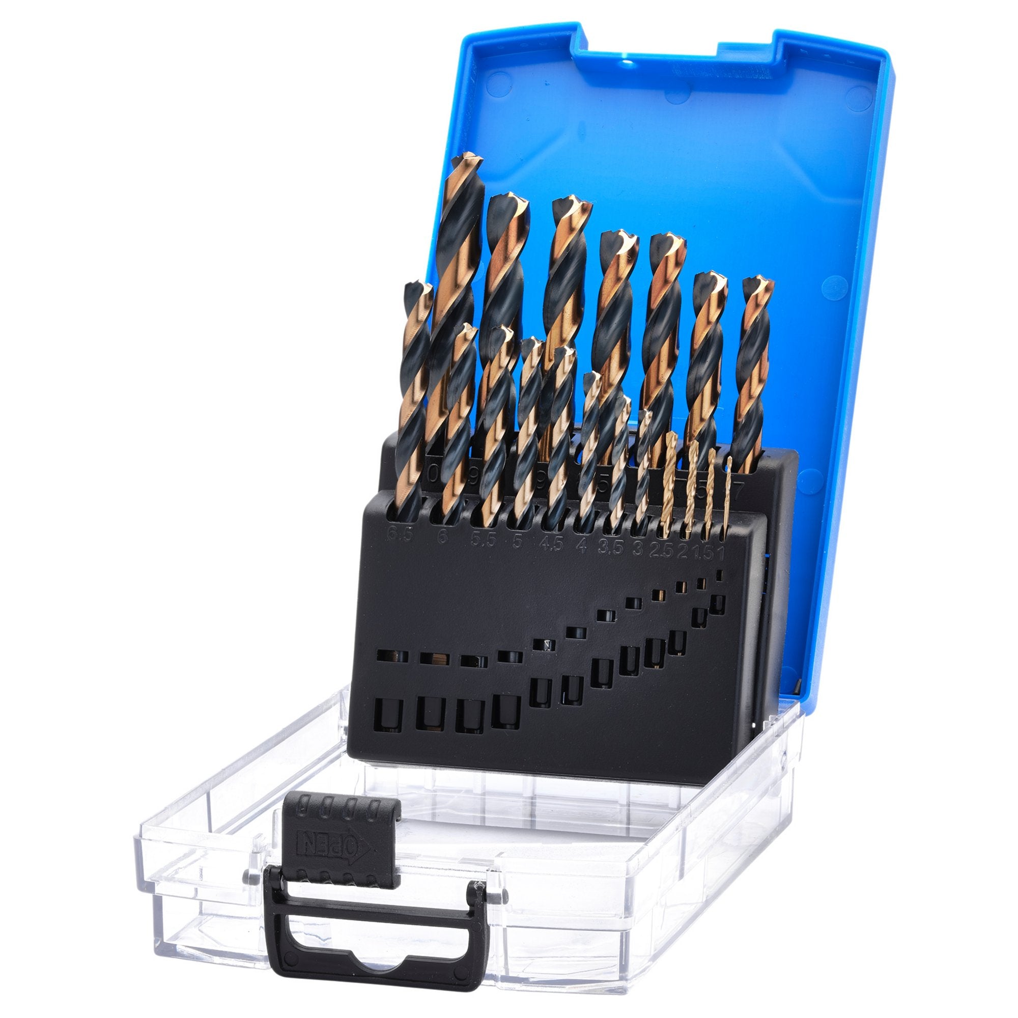 HSS-Turbo-Titanium-Drill-Bit-Set-(19-Piece)
