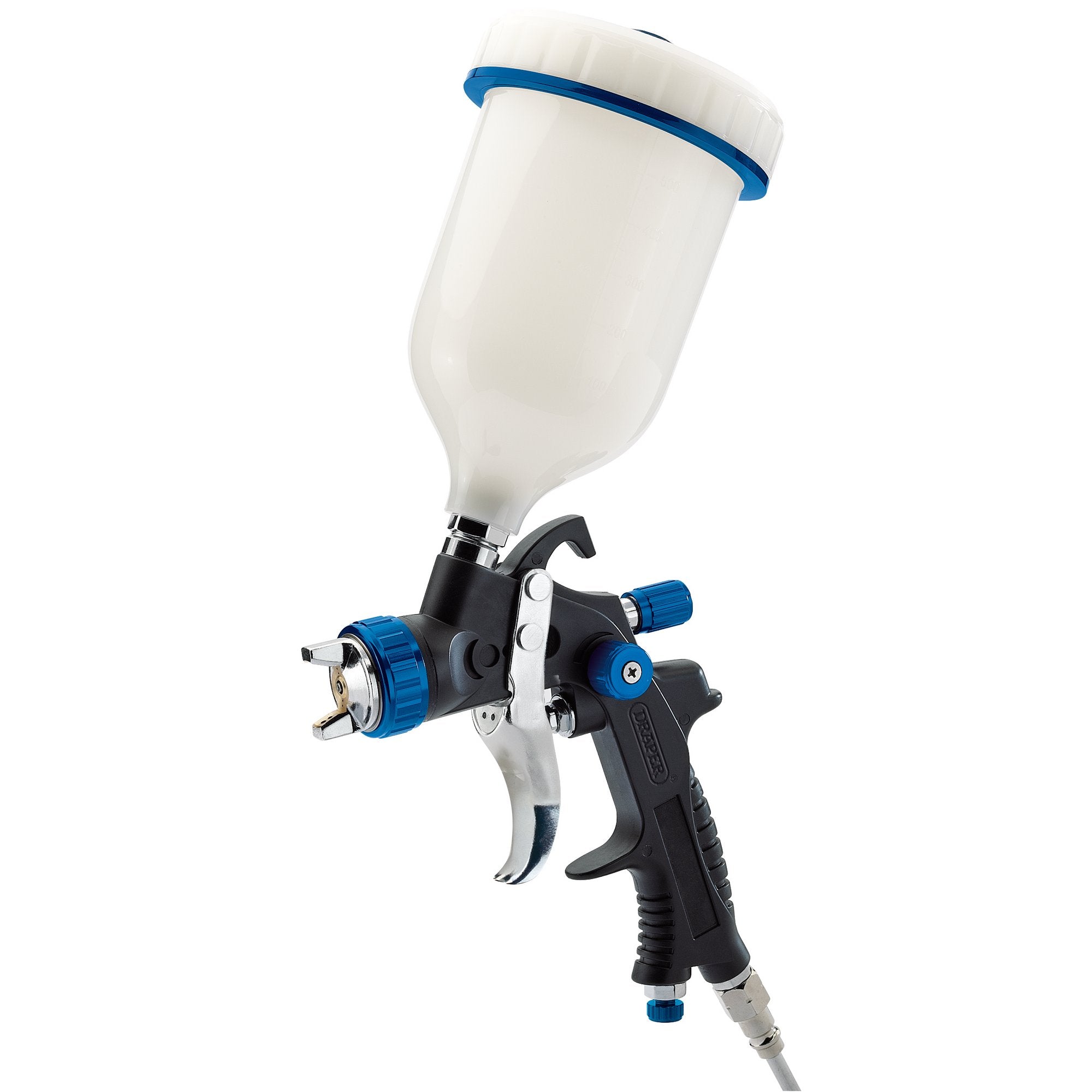 HVLP-Air-Spray-Gun-with-Composite-Body-and-Gravity-Fed-Hopper,-600ml