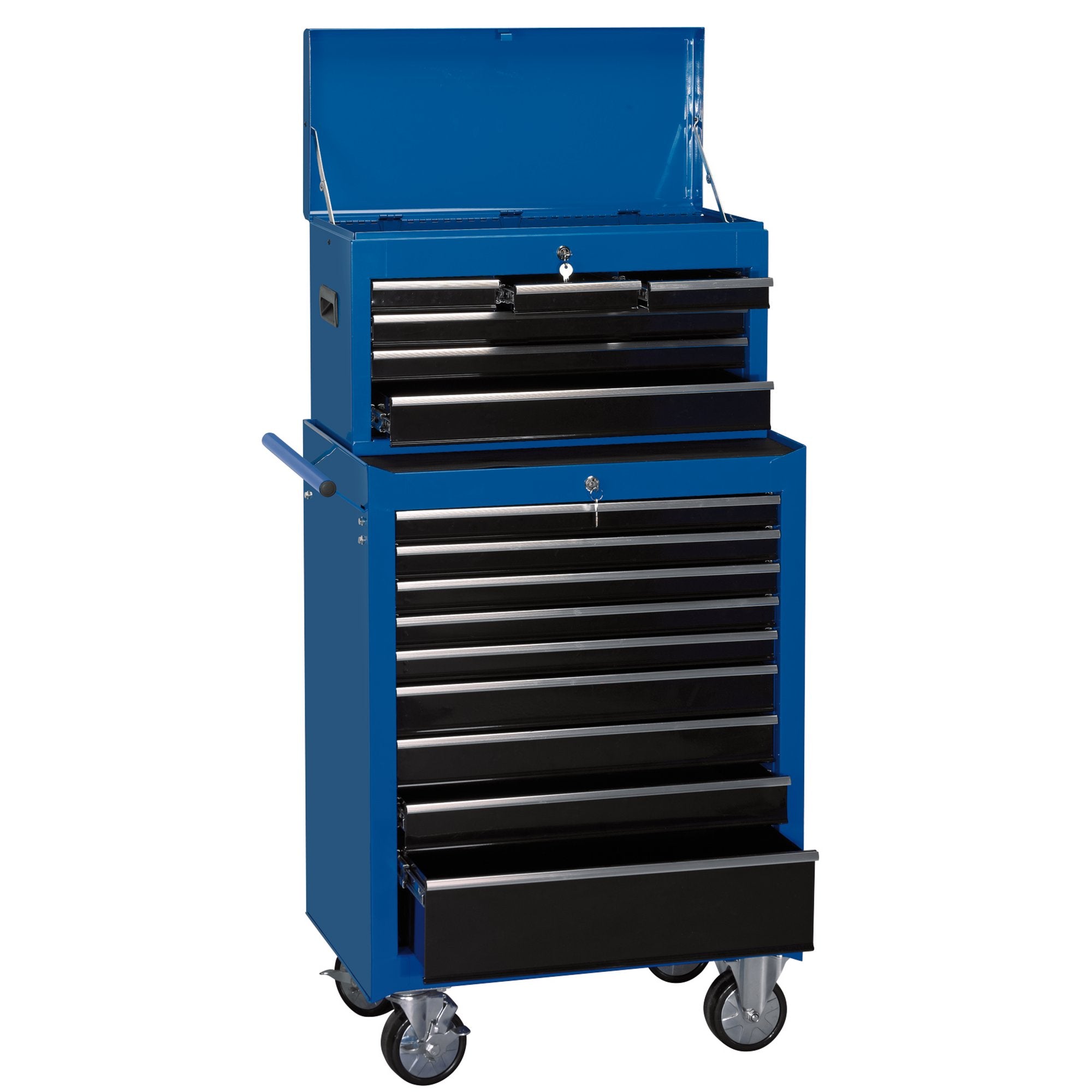 Combination-Roller-Cabinet-and-Tool-Chest,-15-Drawer,-26",-680-x-458-x-1322mm