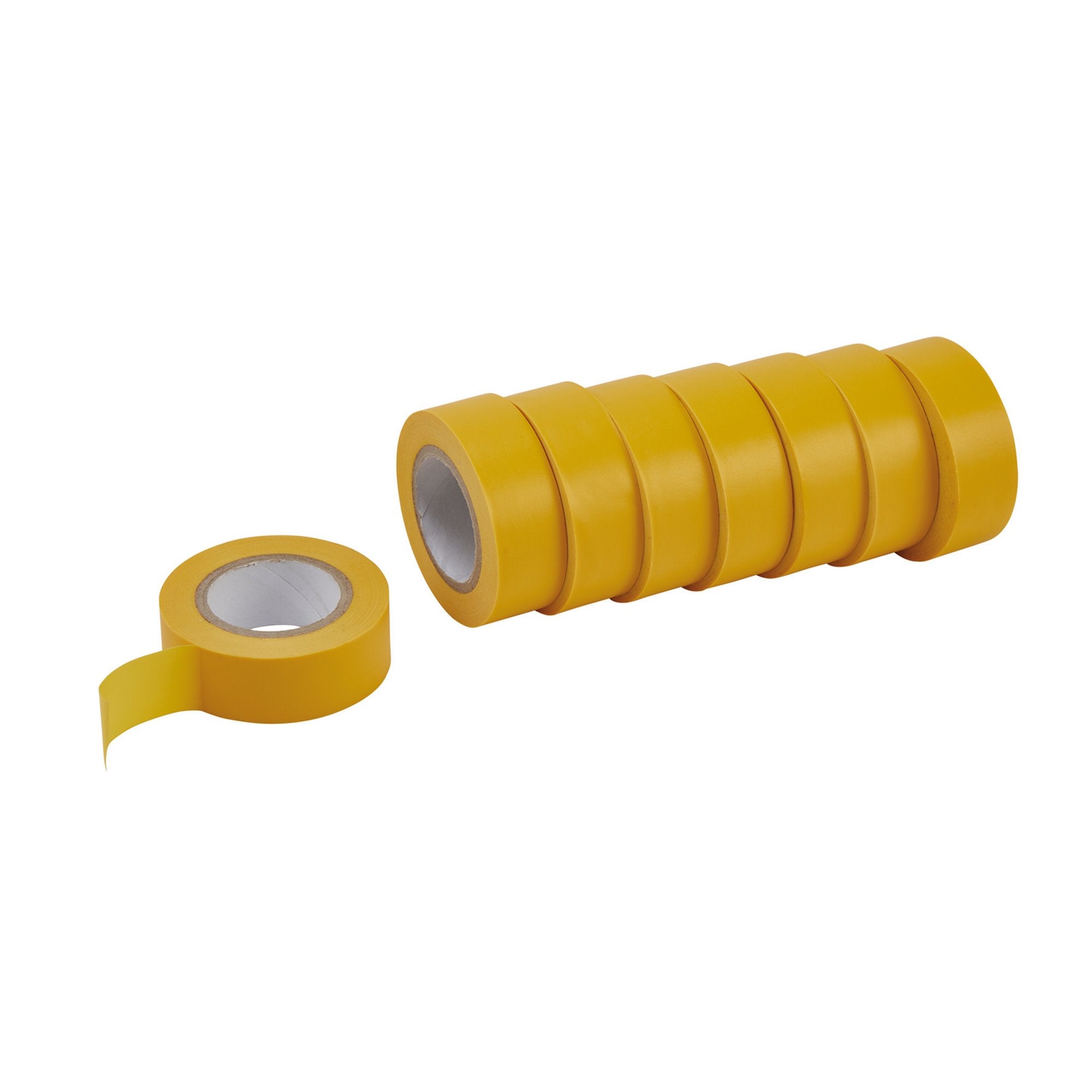 Insulation-Tape-to-BSEN60454/Type2,-10m-x-19mm,-Yellow-(Pack-of-8)