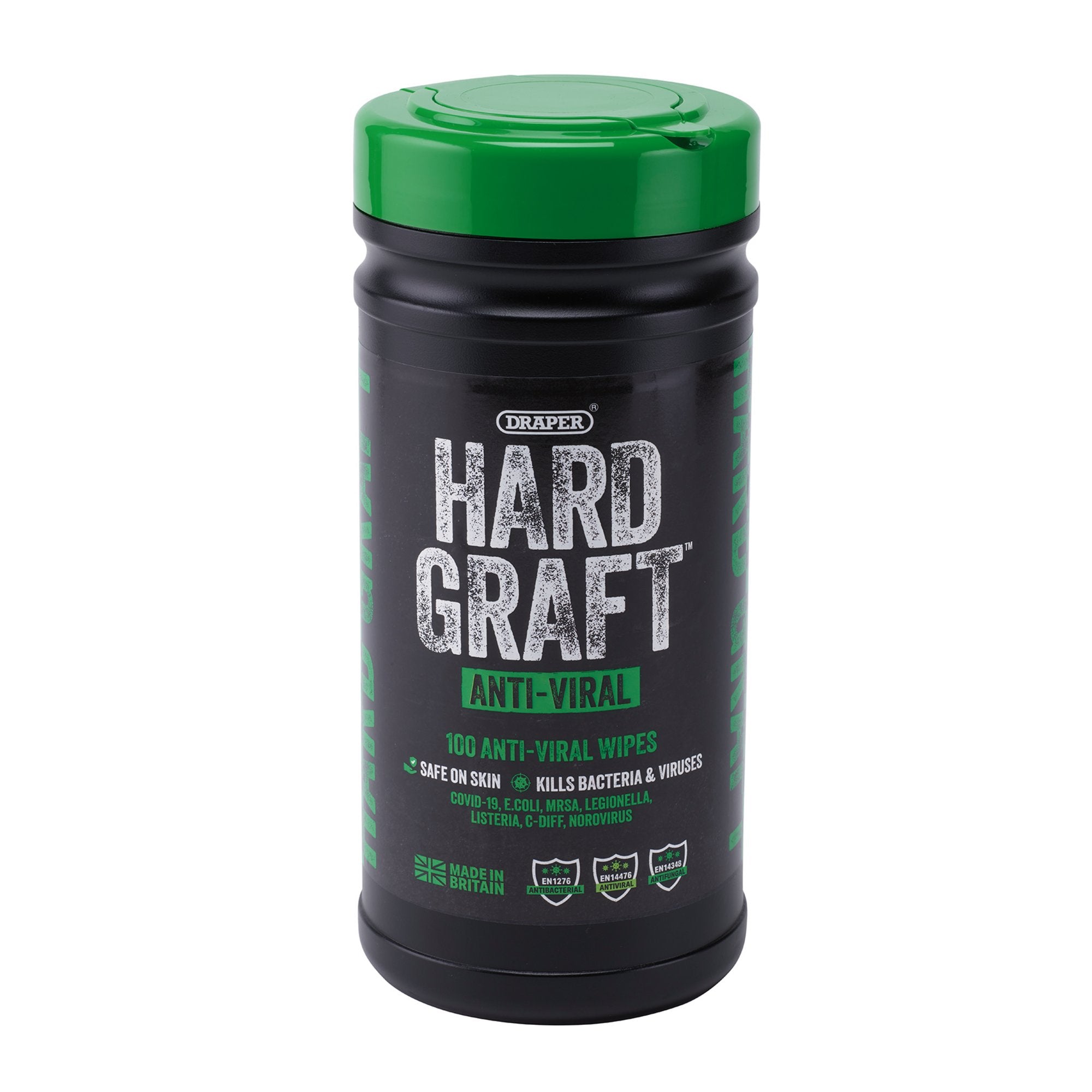 Draper-Hard-Graft-Anti-Viral-Wipes-(Tub-of-100)