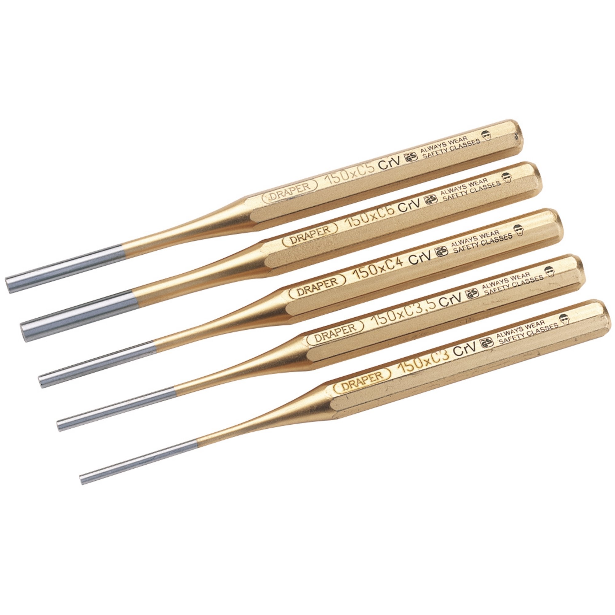 Draper-Expert-Octagonal-Parallel-Pin-Punch-Set-(5-Piece)
