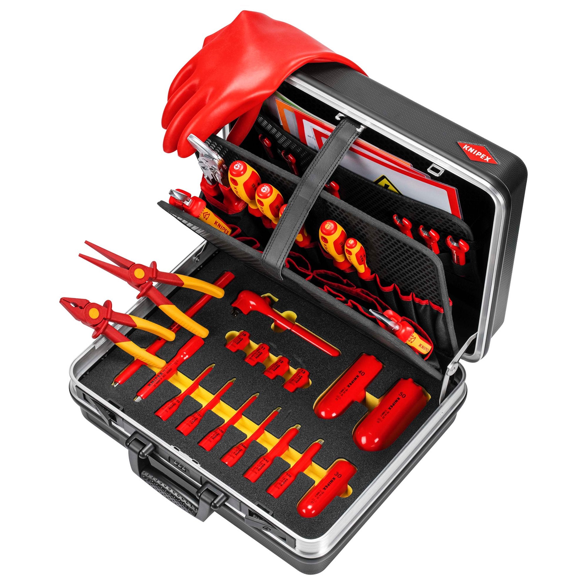 KNIPEX-00-21-05-EV-Tool-Case-"Basic"-E-Mobility-,-34-Parts,-410mm