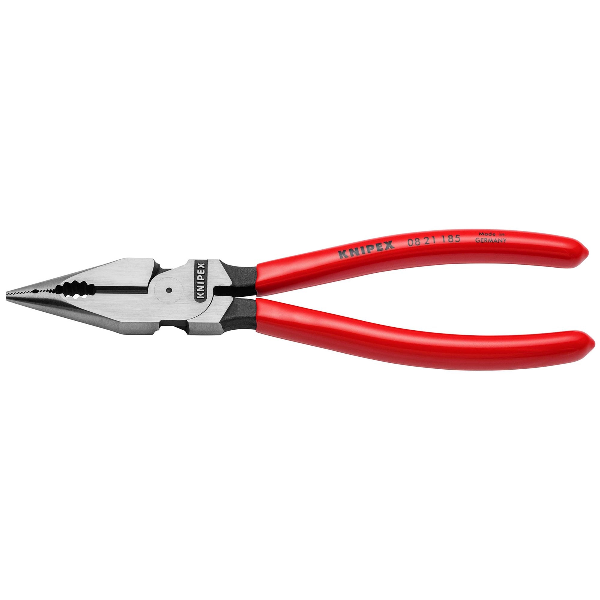 KNIPEX-08-21-185-SB-Needle-Nose-Combination-Pliers-plastic-coated-black-atramentized,-185mm