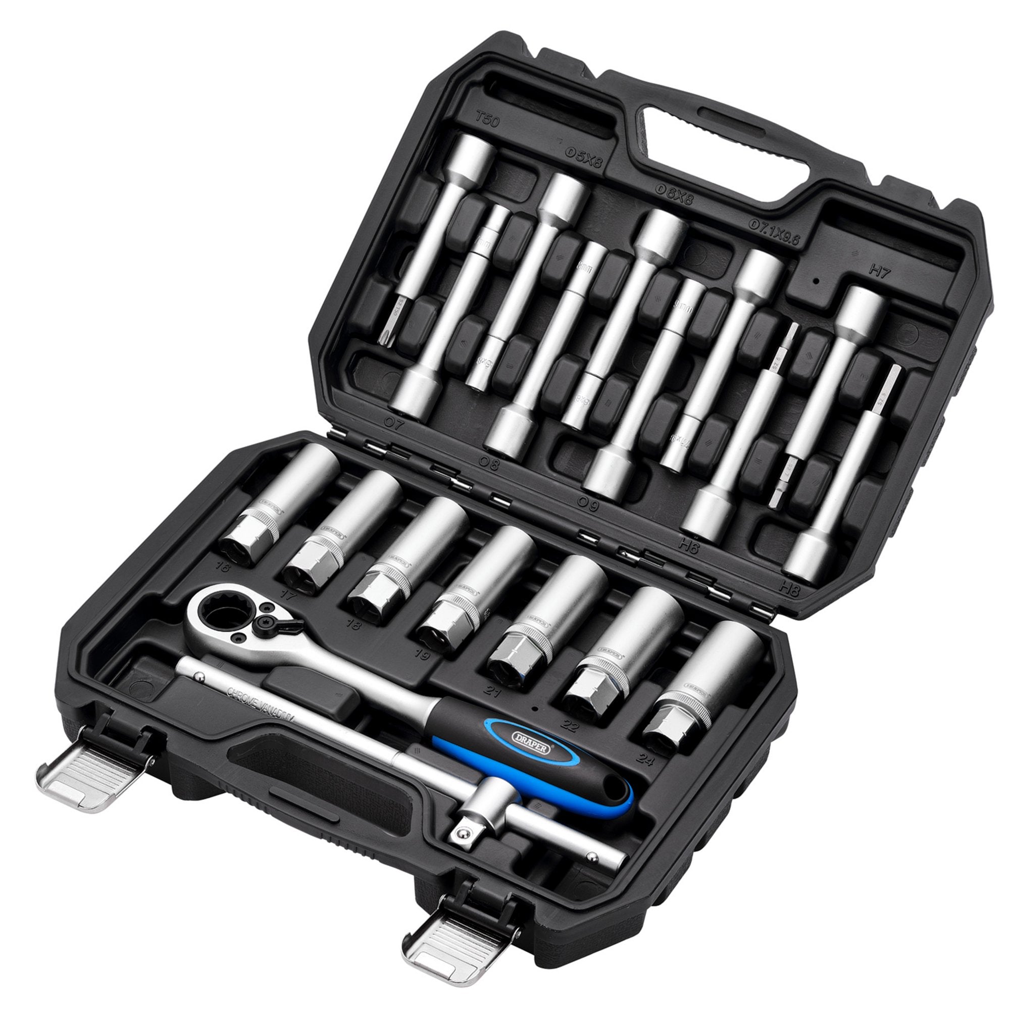 Shock-Absorber-Strut-Nut-Kit,-1/2"-Sq.-Dr.-(19-Piece)