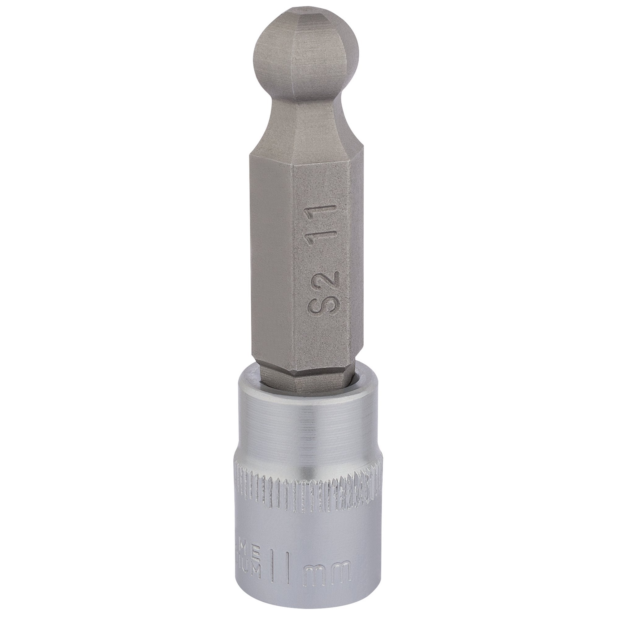 Ball-End-Hexagonal-Socket-Bits,-3/8"-Sq.-Dr.,-11mm