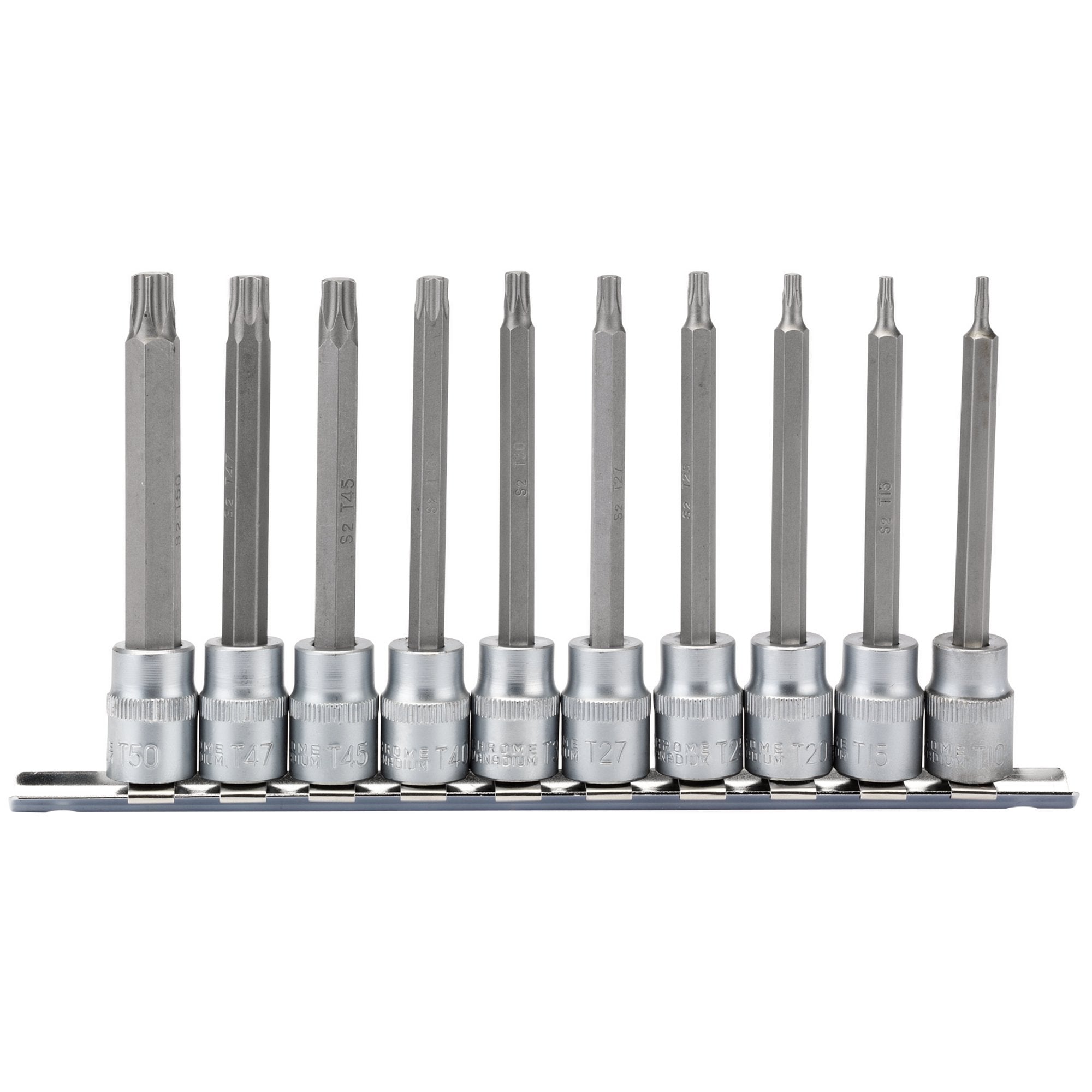 Draper-TX-STAR®-Socket-Bit-Set,-3/8"-Sq.-Dr.,-100mm-(10-Piece)