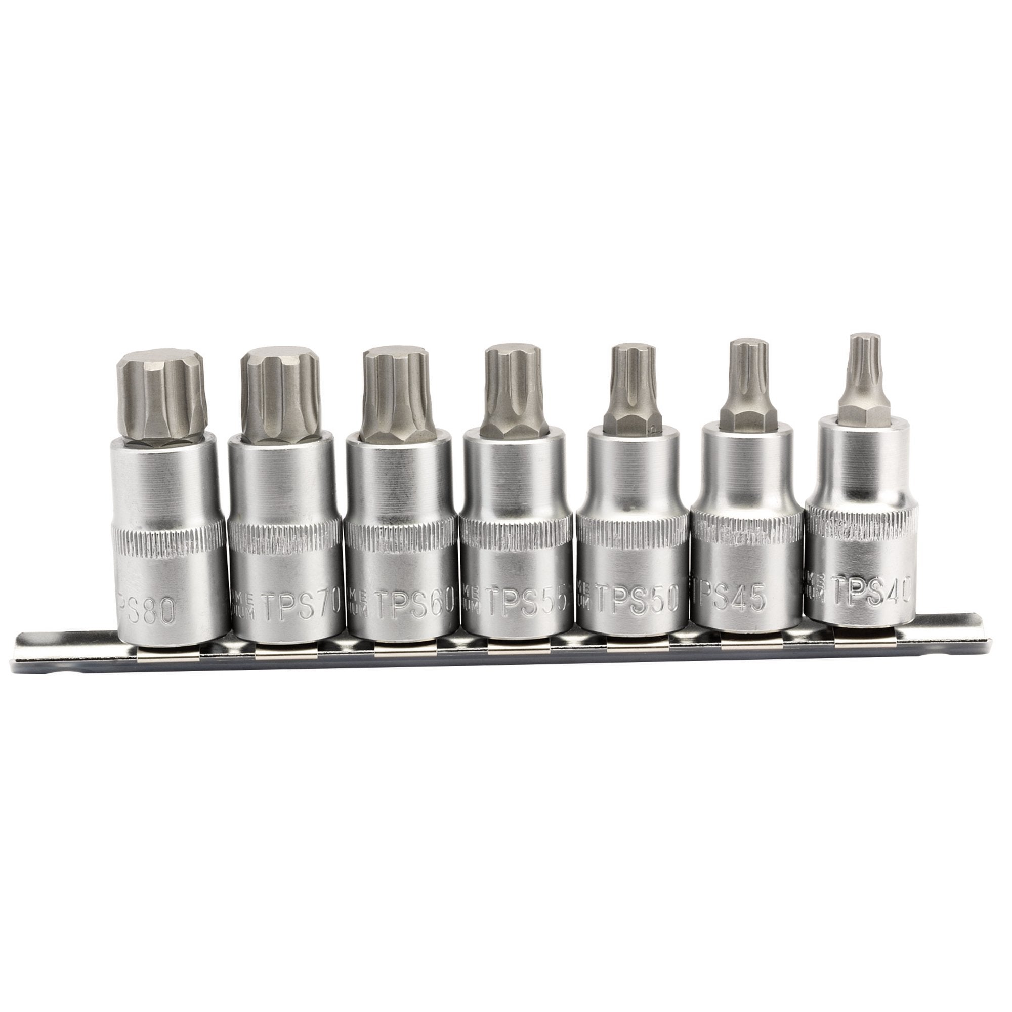 Draper-TX-STAR®-Plus-Socket-Bit-Set,-1/2"-Sq.-Dr.,-55mm-(7-Piece)