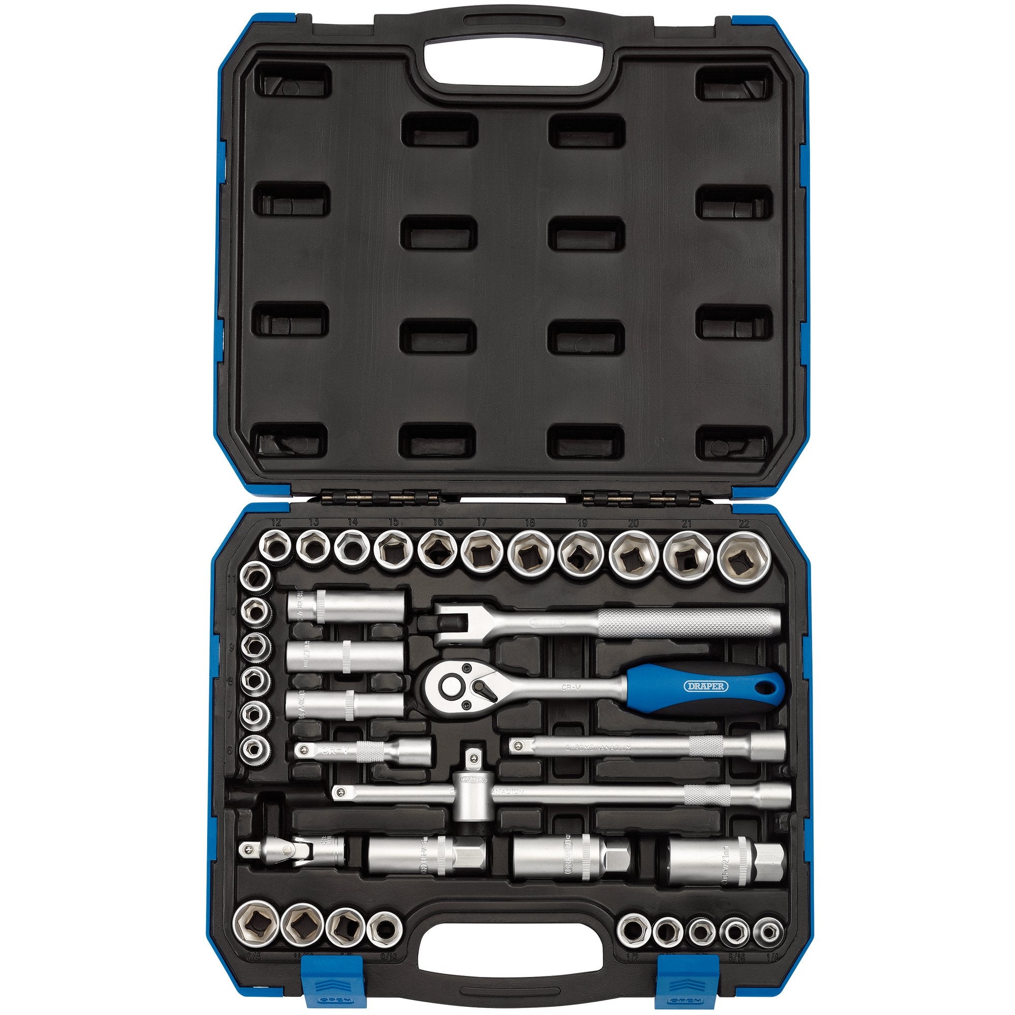 Combined-MM/AF-Socket-Set,-3/8"-Sq.-Dr.-(39-Piece)