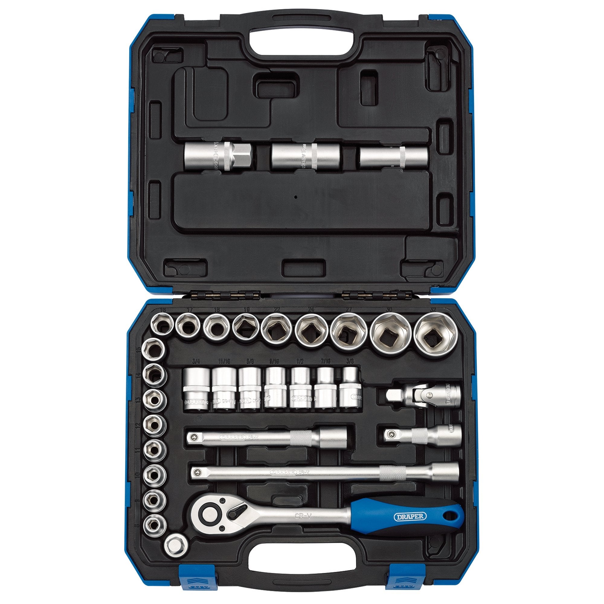 Combined-MM/AF-Socket-Set,-1/2"-Sq.-Dr.-(33-Piece)