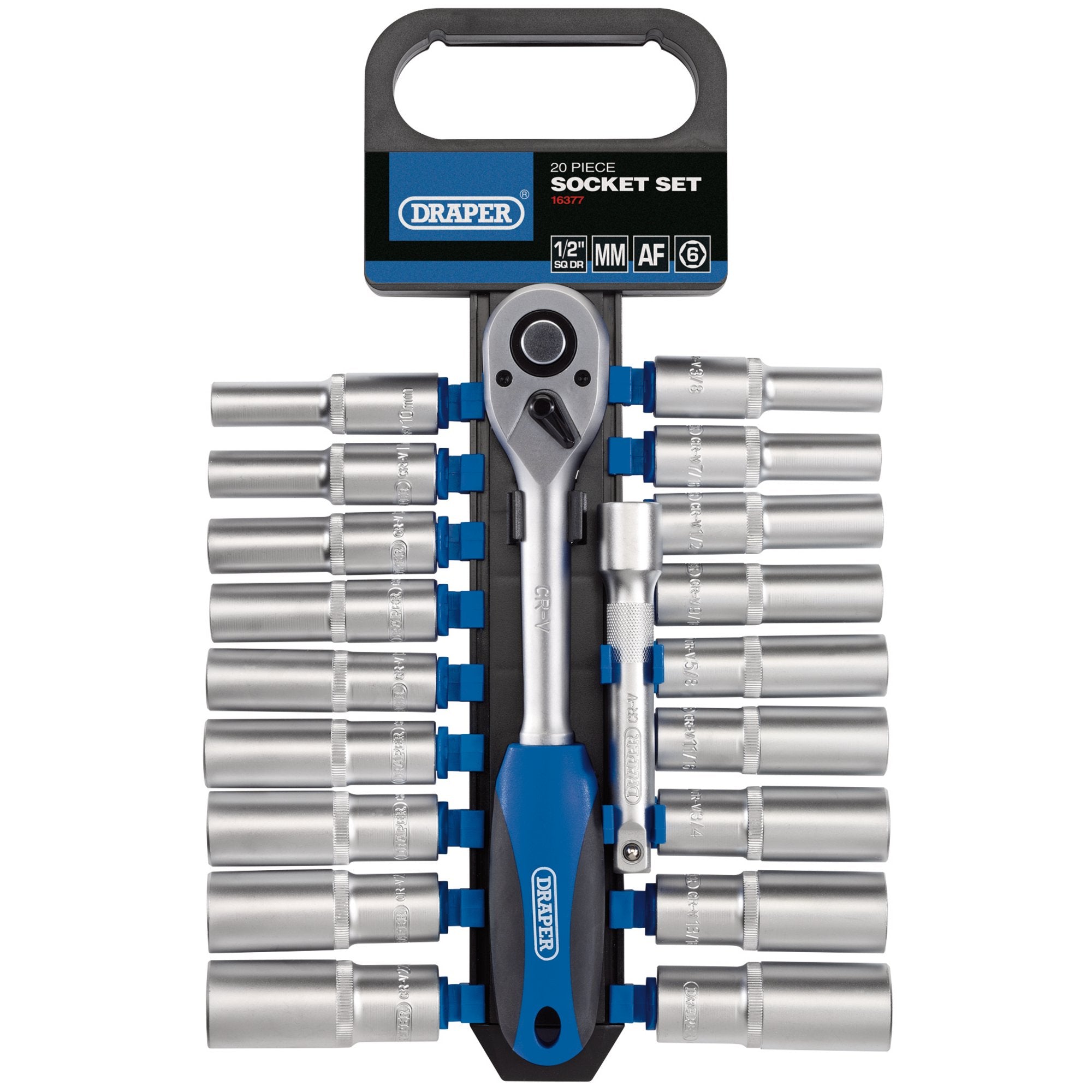 Combined-MM/AF-Deep-Socket-and-Ratchet-Set,-1/2"-Sq.-Dr.-(20-Piece)