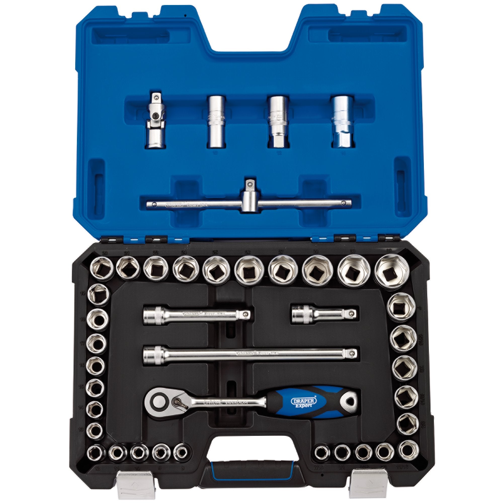 Draper-Expert-Combined-MM/AF-Socket-Set,-1/2"-Sq.-Dr.-(41-Piece)