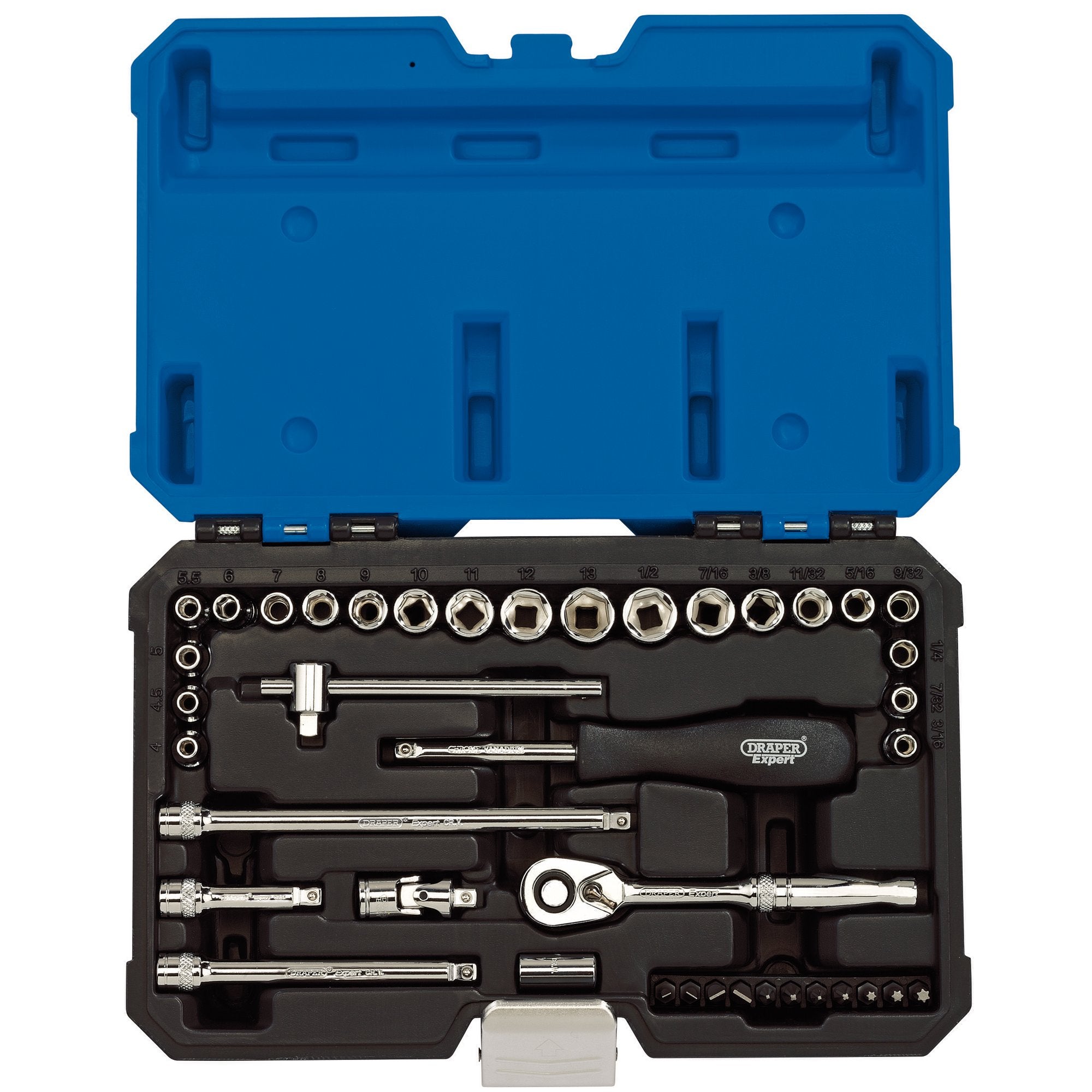 Combined-MM/AF-Socket-Set,-1/4"-Sq.-Dr.-(40-Piece)