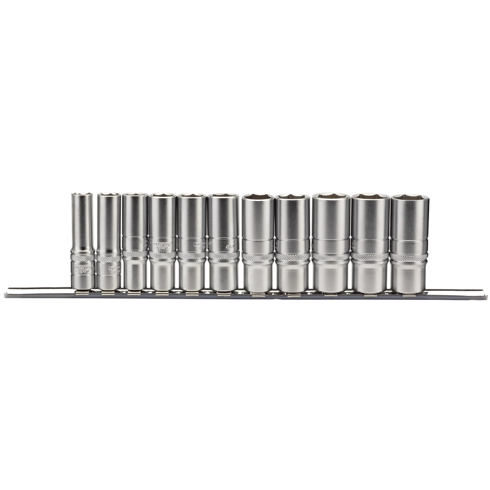Imperial-Deep-Socket-Set-on-a-Metal-Rail,-3/8"-Sq.-Dr.-(11-Piece)