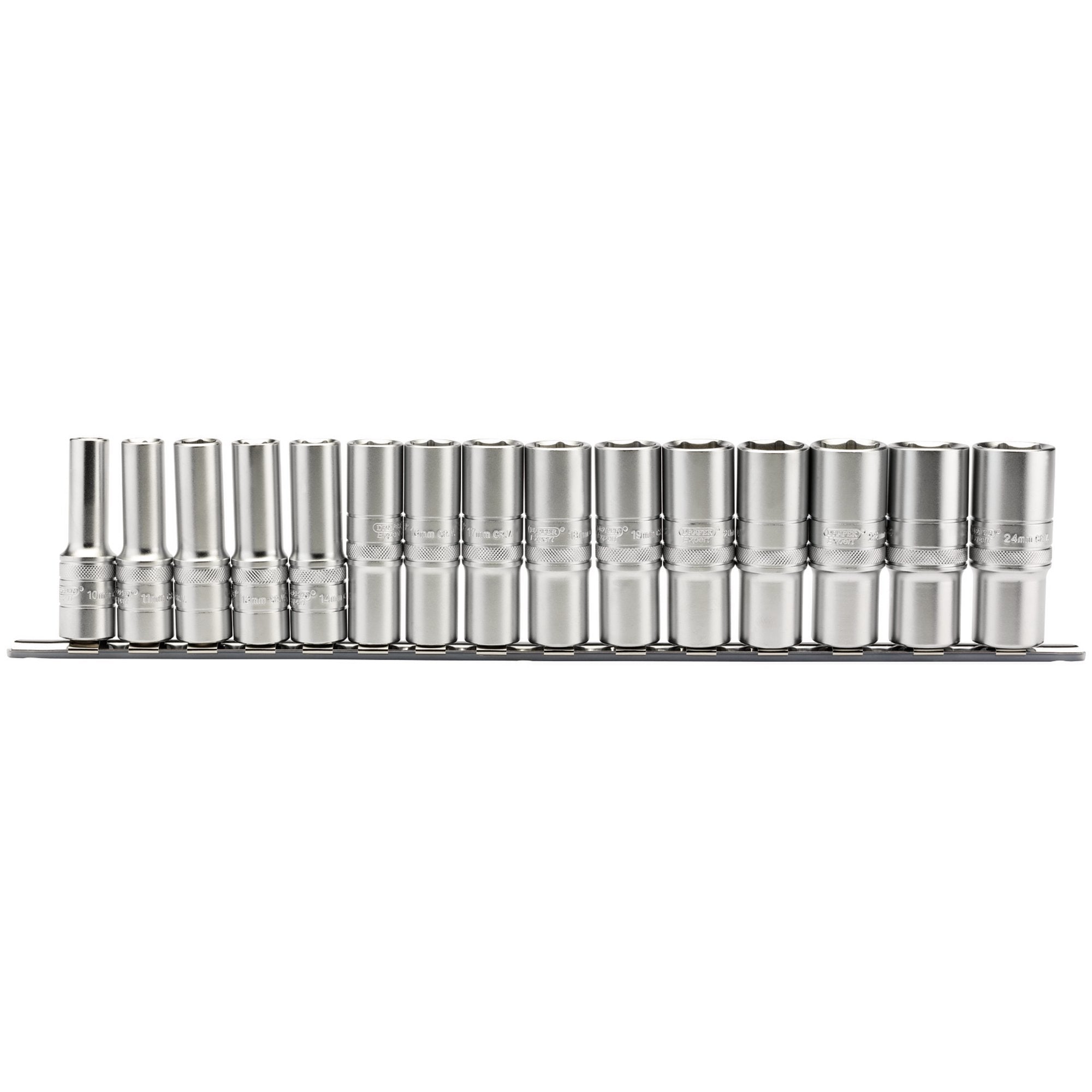 Metric-Deep-Socket-on-a-Metal-Rail,-1/2"-Sq.-Dr.-(15-Piece)
