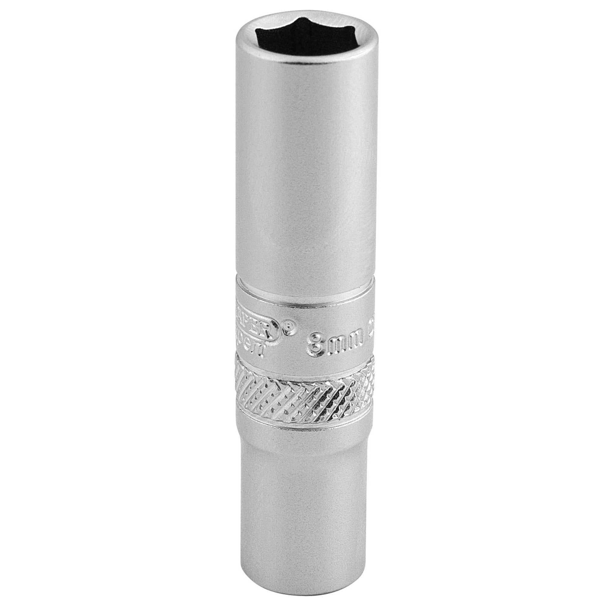 6-Point-Deep-Socket,-1/4"-Sq.-Dr.,-8mm