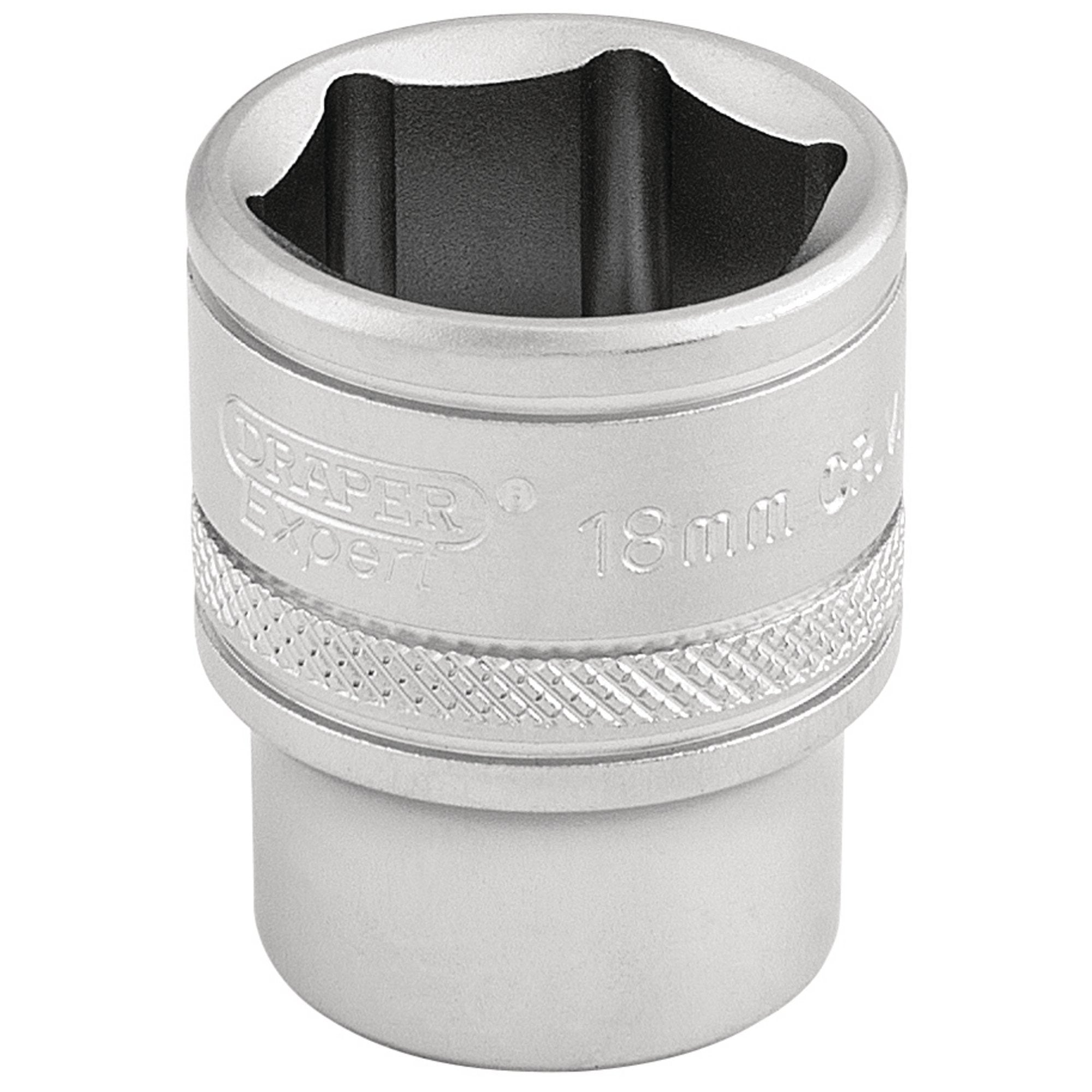 6-Point-Metric-Socket,-3/8"-Sq.-Dr.,-18mm