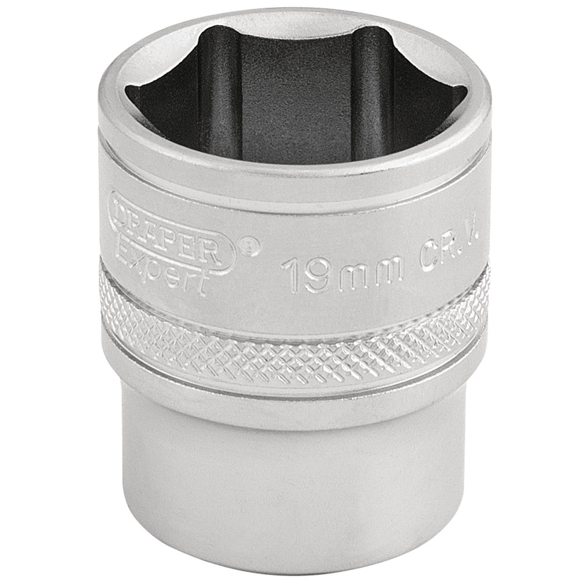 6-Point-Metric-Socket,-3/8"-Sq.-Dr.,-19mm