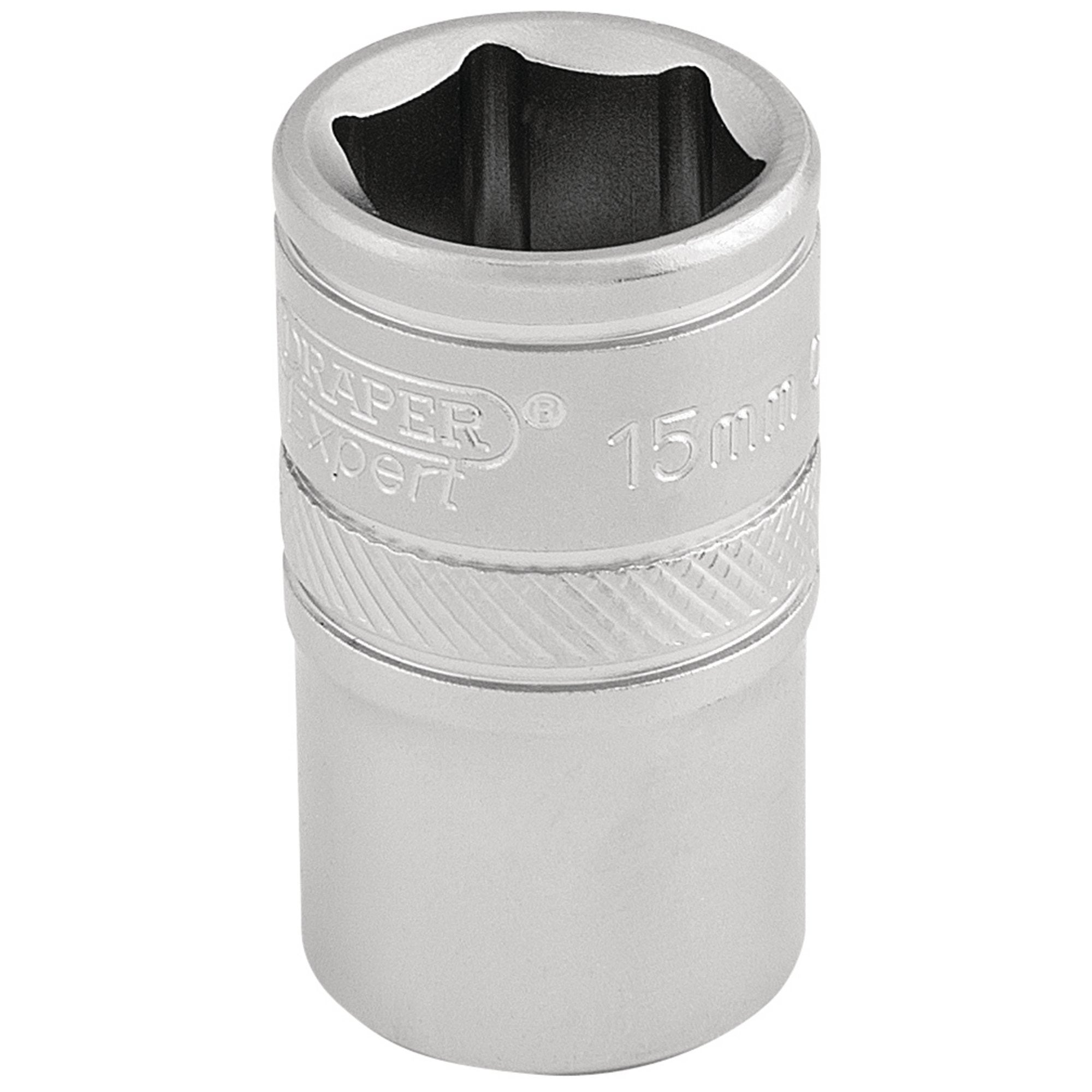 6-Point-Metric-Socket,-1/2"-Sq.-Dr.,-15mm