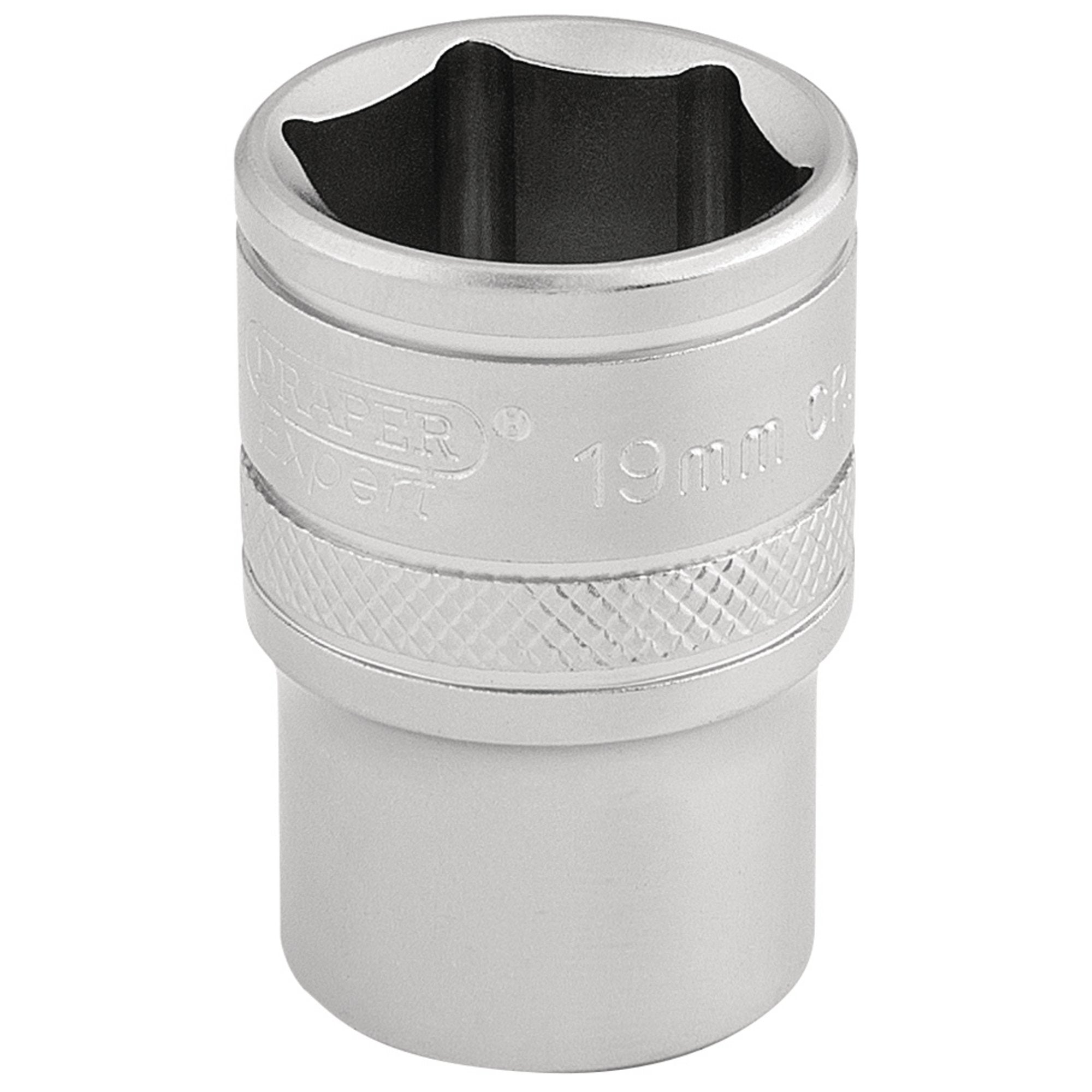 6-Point-Metric-Socket,-1/2"-Sq.-Dr.,-19mm