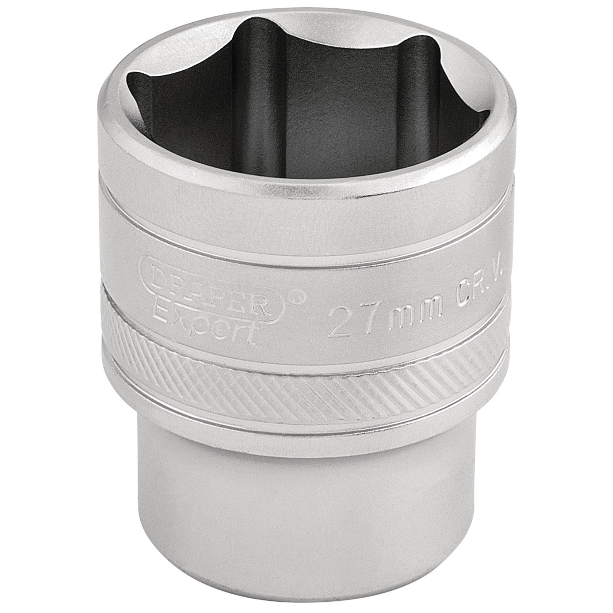 6-Point-Metric-Socket,-1/2"-Sq.-Dr.,-27mm