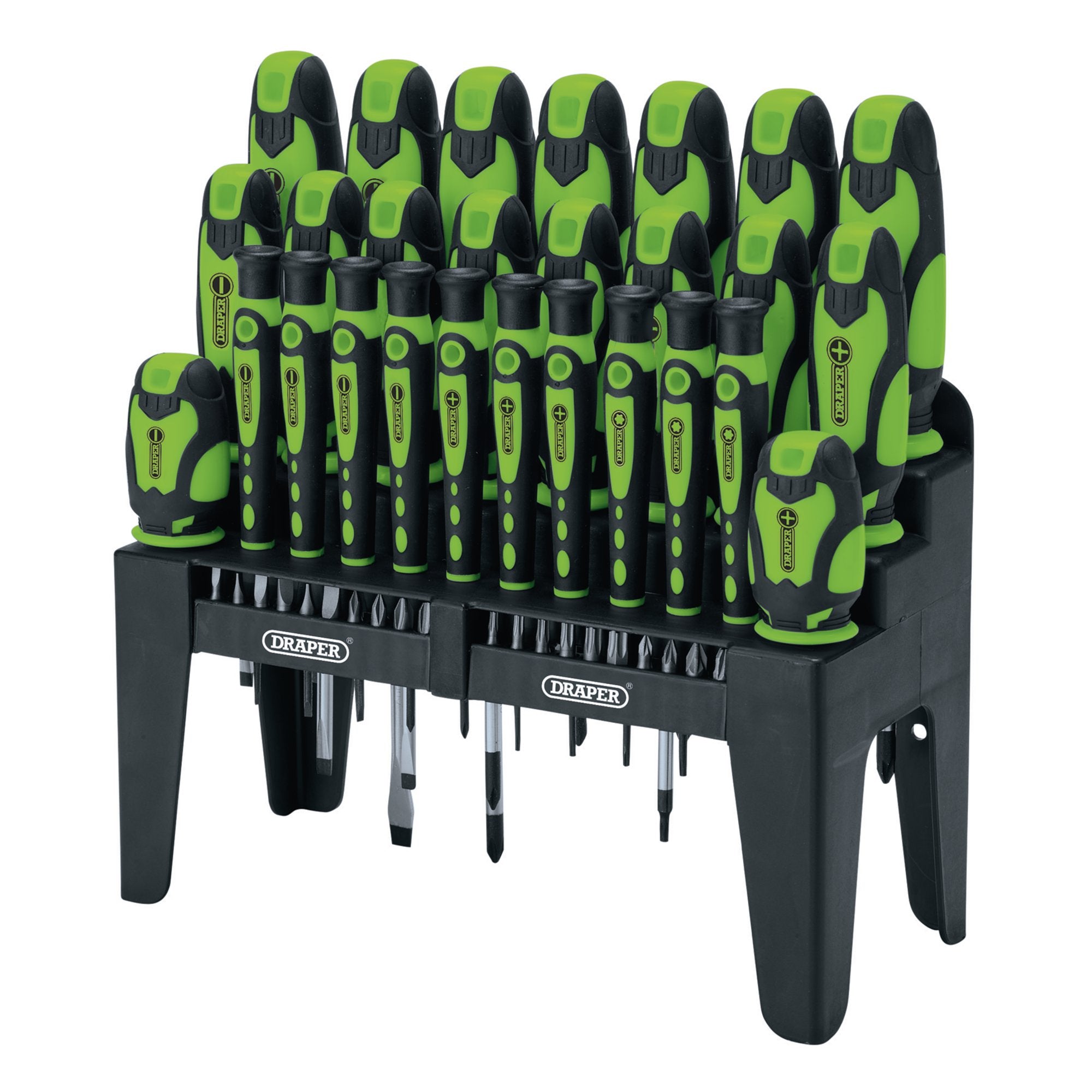 Soft-Grip-Screwdriver-and-Bit-Set,-Green-(47-Piece)