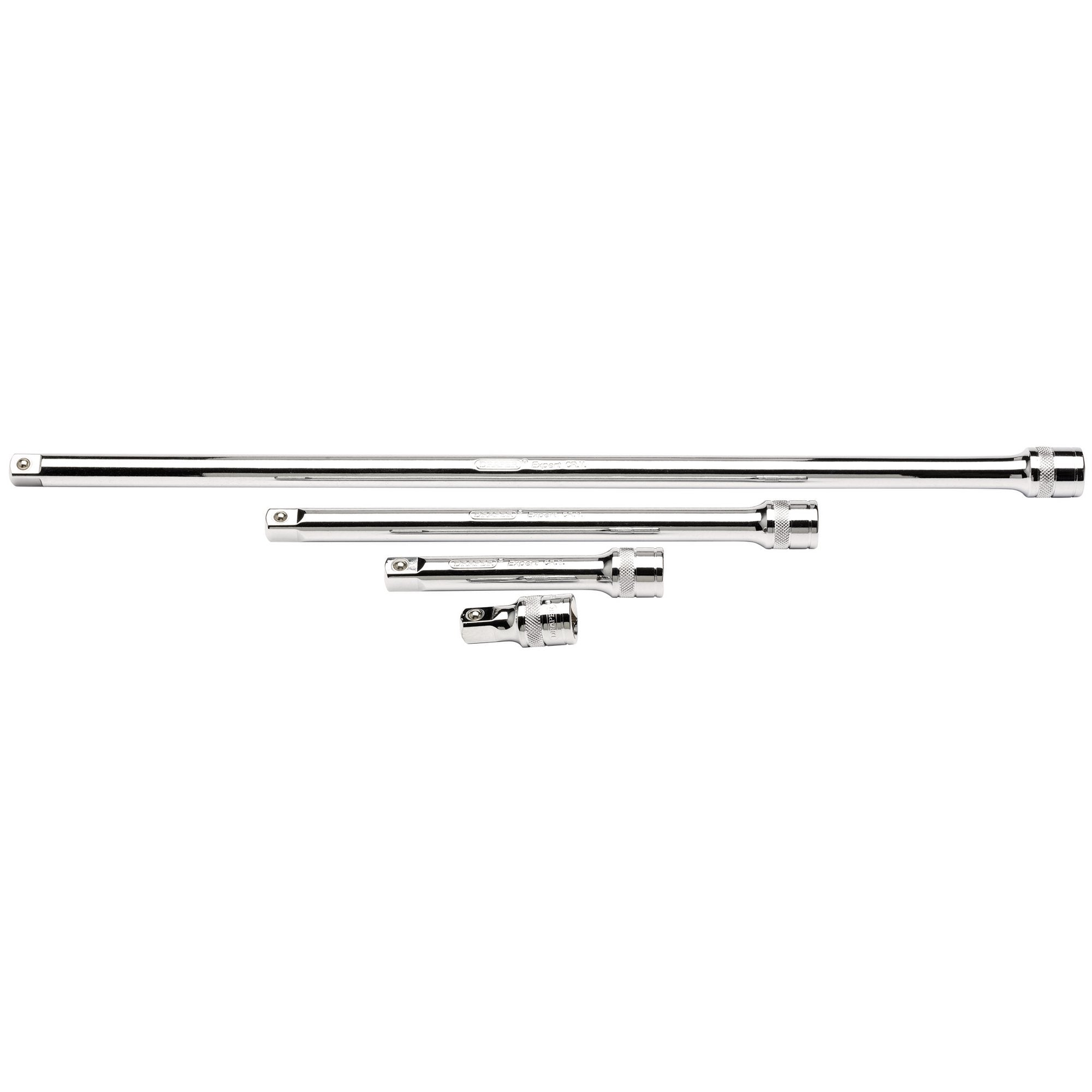 Extension-Bar-Set,-1/2"-Sq.-Dr.,-Polished-Chrome-(4-Piece)