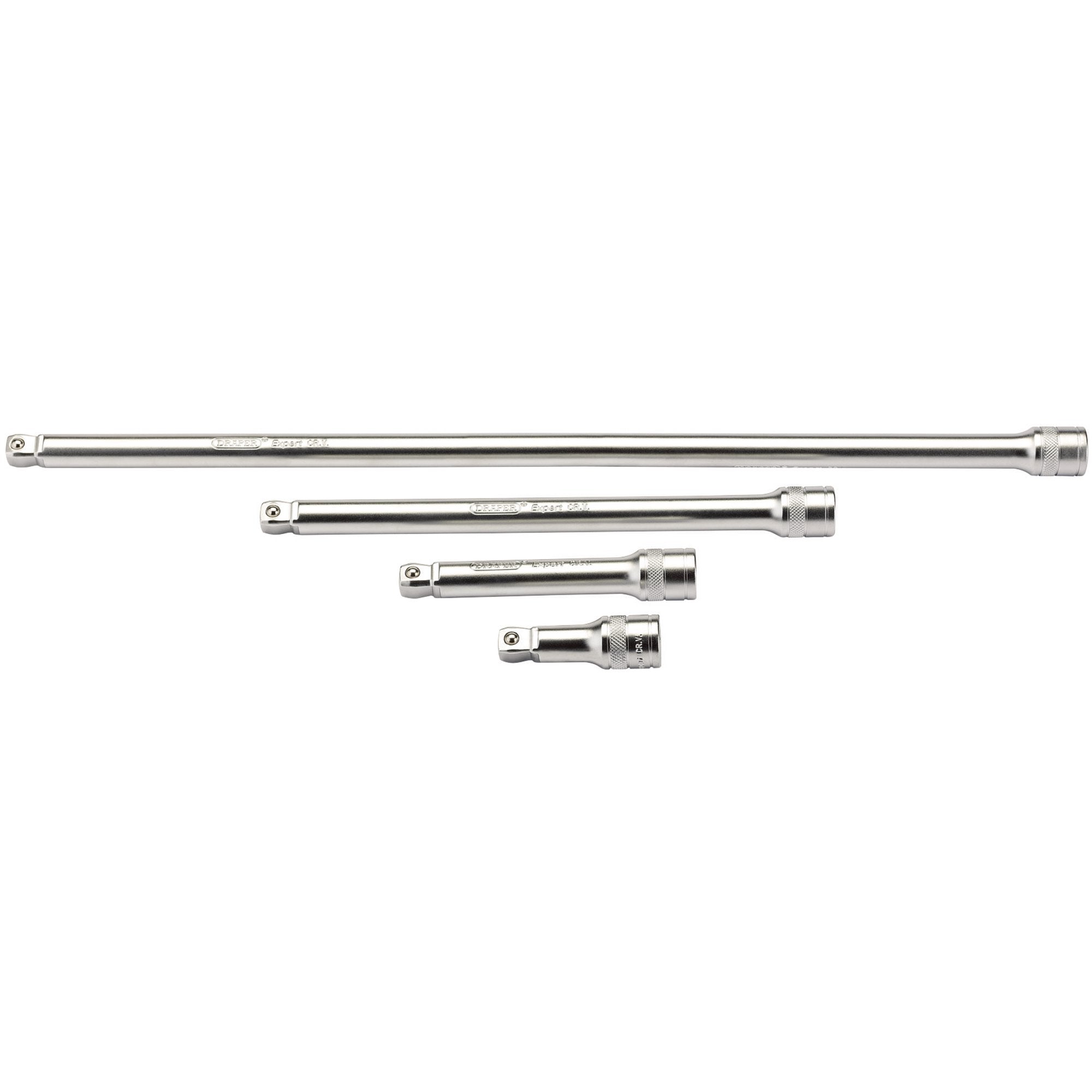 Wobble-Extension-Bar-Set,-1/2"-Sq.-Dr.,-Micro-Satin-Chrome-(4-Piece)