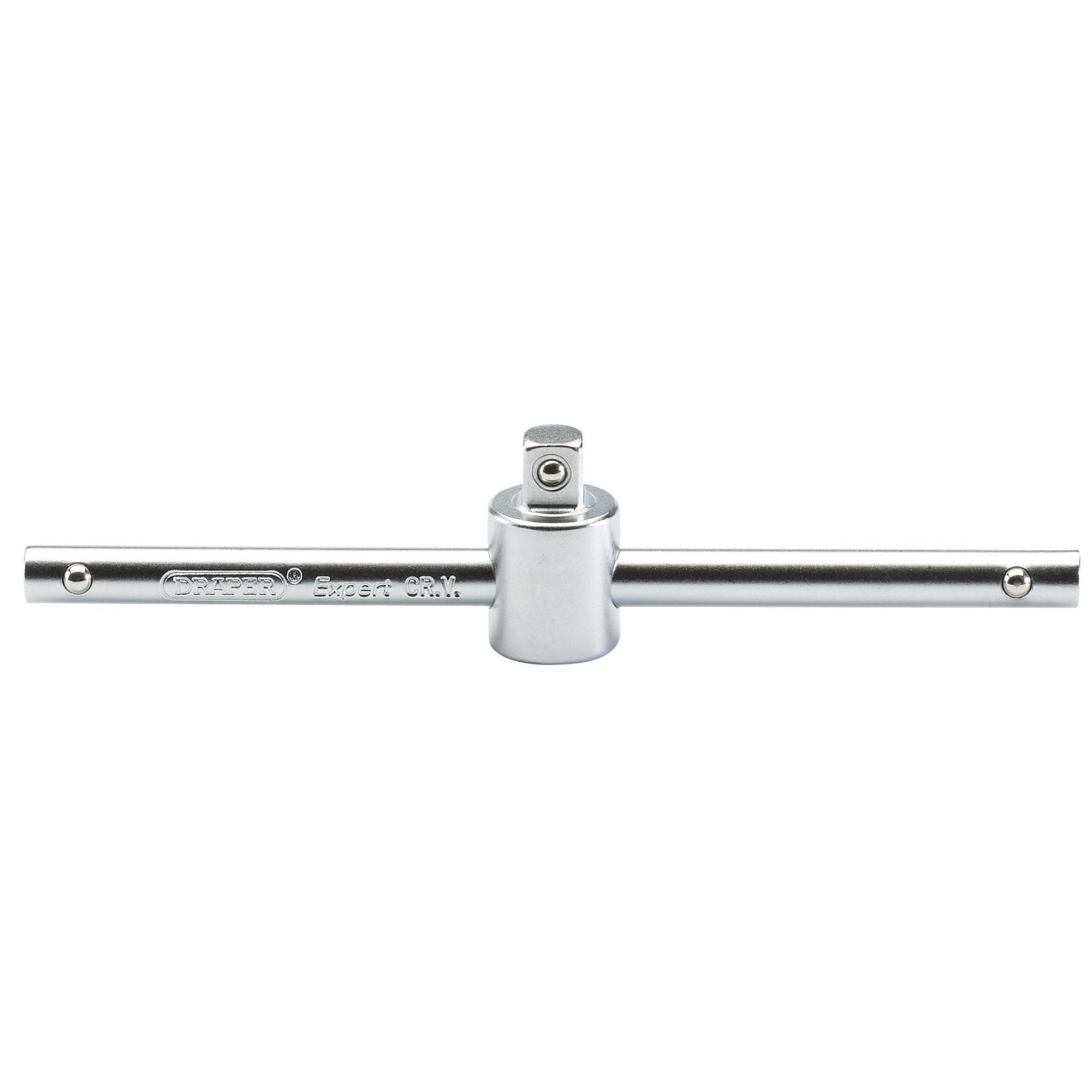 Satin-Chrome-Sliding-T-Bar,-1/4"-Sq.-Dr.