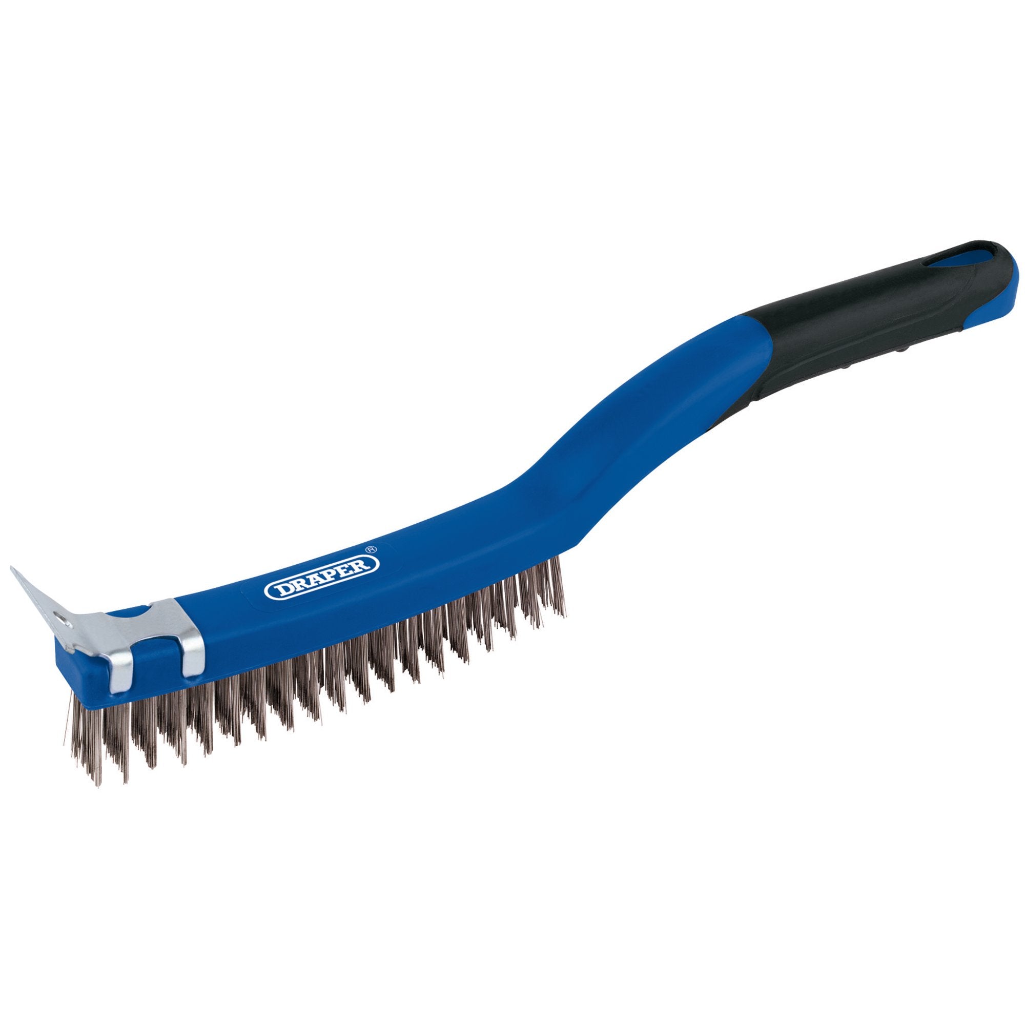 3-Row-Stainless-Steel-Wire-Scratch-Brush-with-Scraper,-350mm